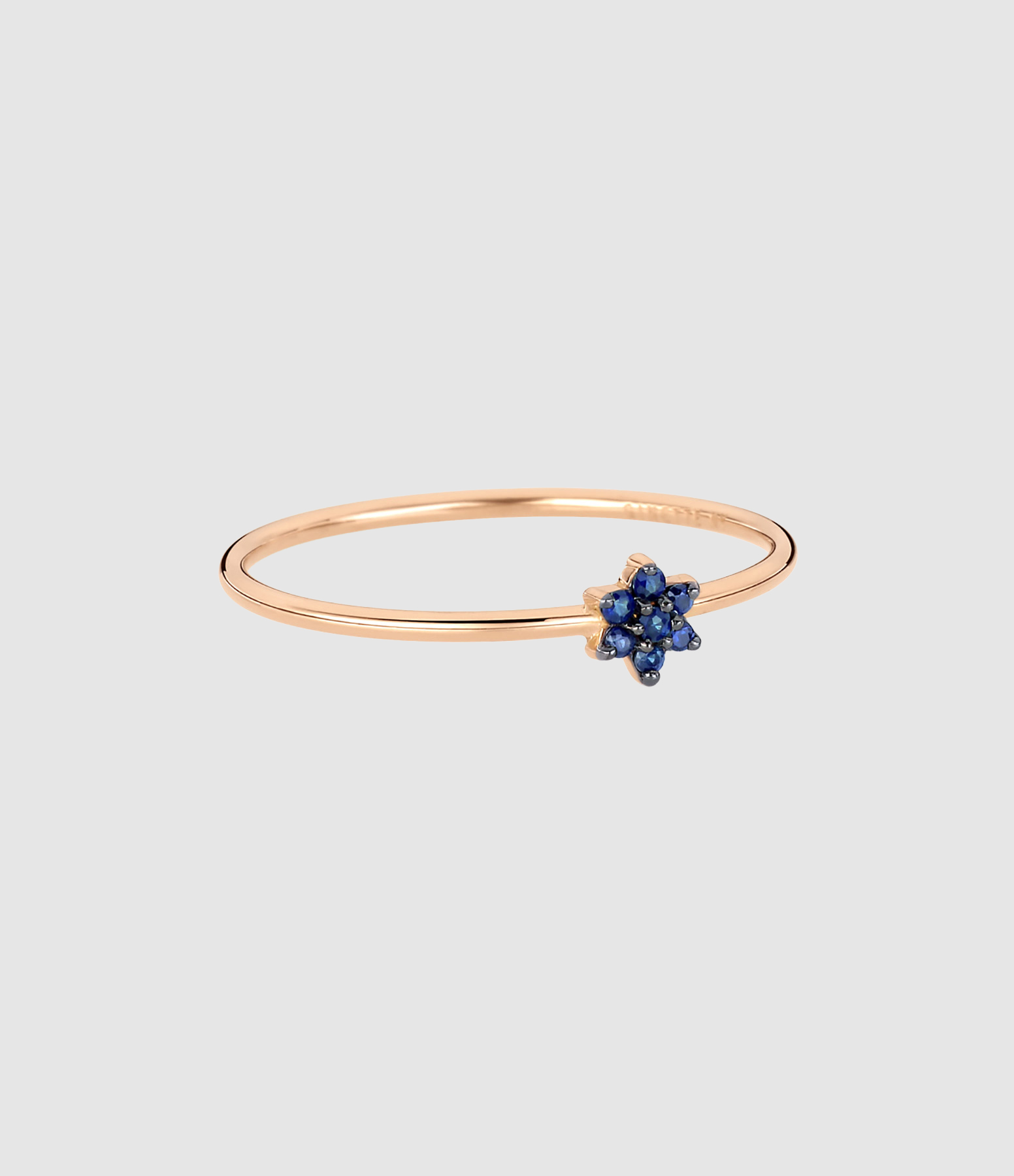 Bague Mini Star Saphirs Or Rose