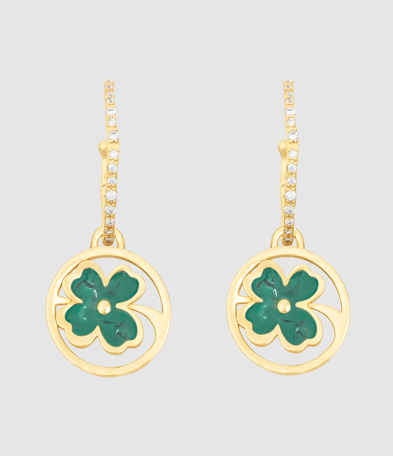Boucles d'oreilles Golden Medals Trèfles Doré