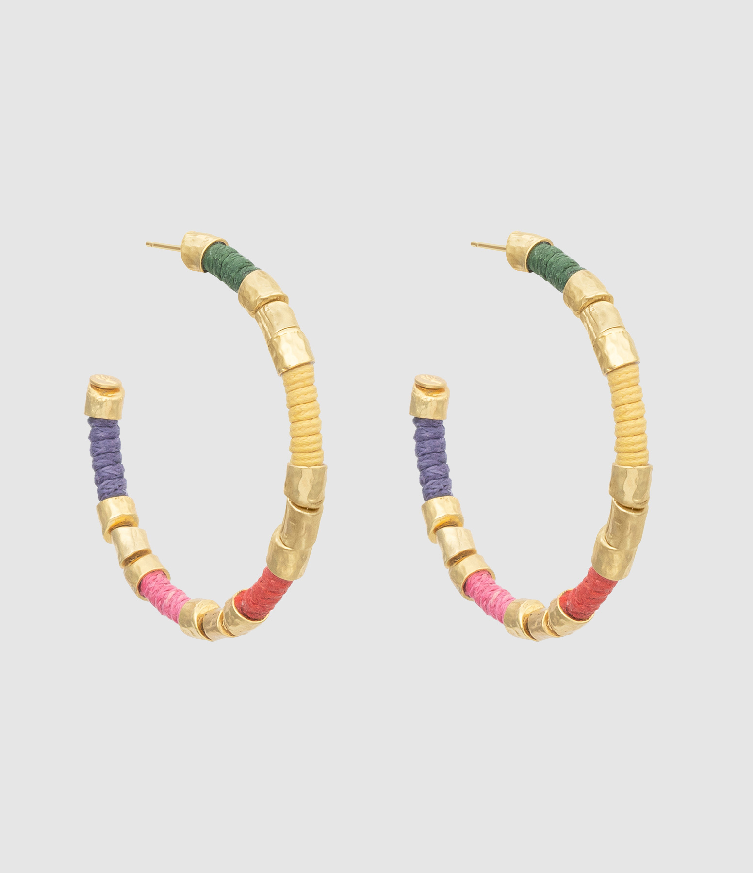 Créoles Colorblock Tribal PM Cordons Multicolores