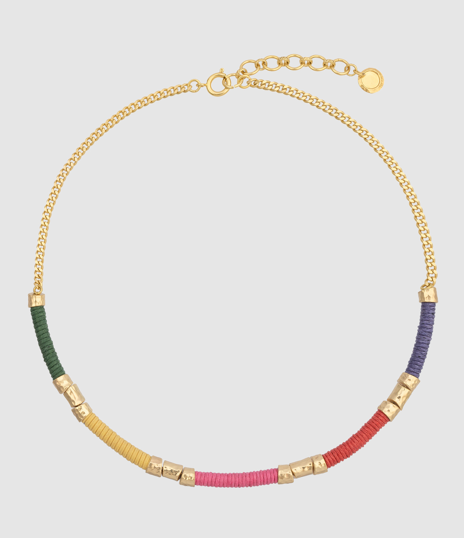 Collier Colorblock Tribal Cordons Multicolores