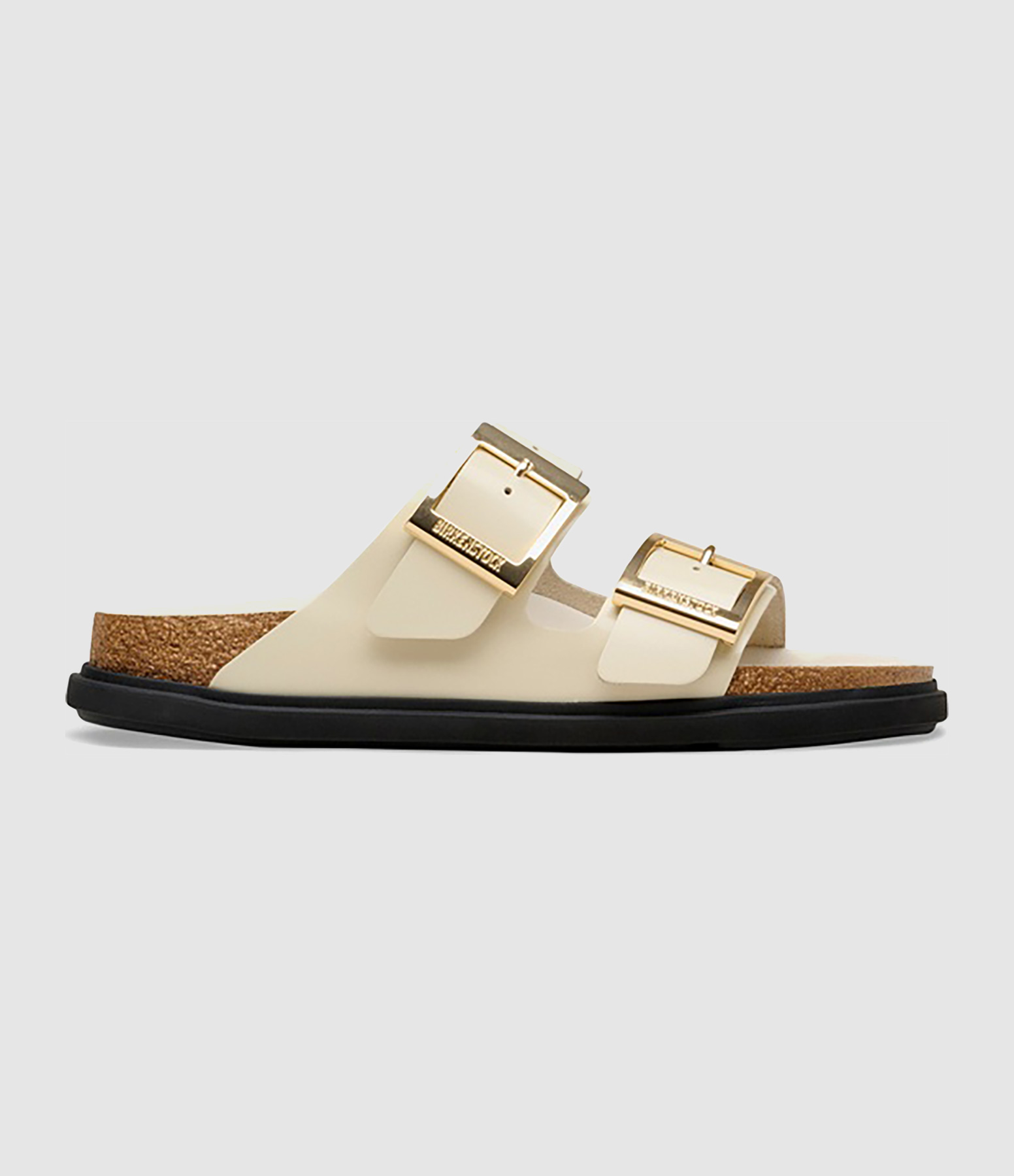Mules Arizona Natural Patent Women High-Shine Ecru