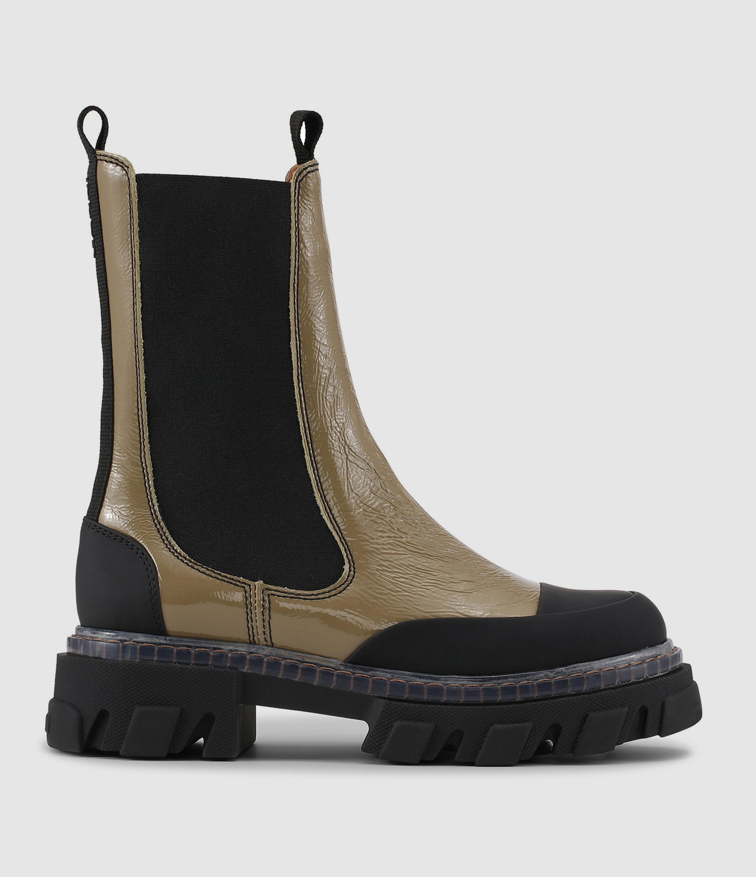 Bottines Chelsea Cuir Taupe