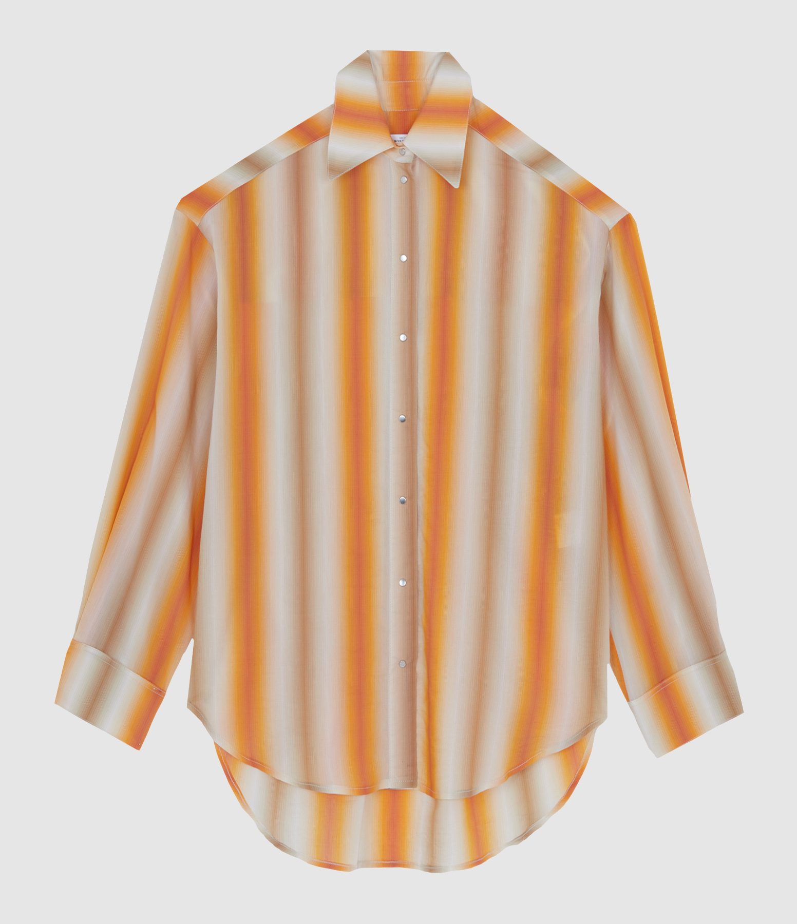 Chemise Again Coton Rayures Mandarine
