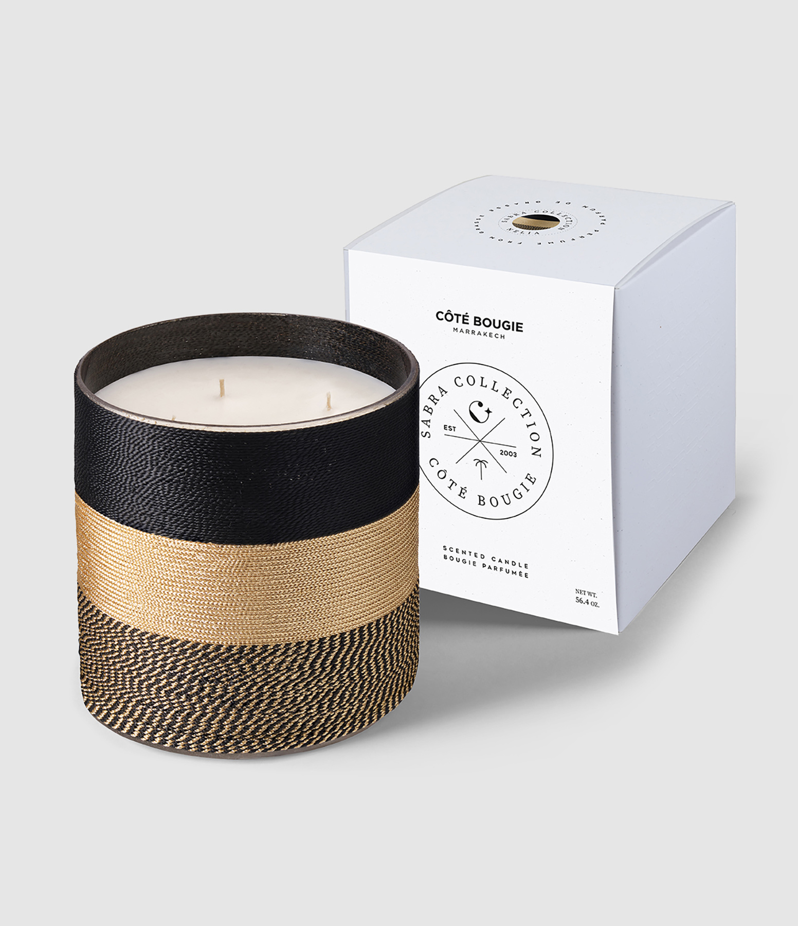 Bougie Sabra Nelia Noir L Fleur d'Oranger