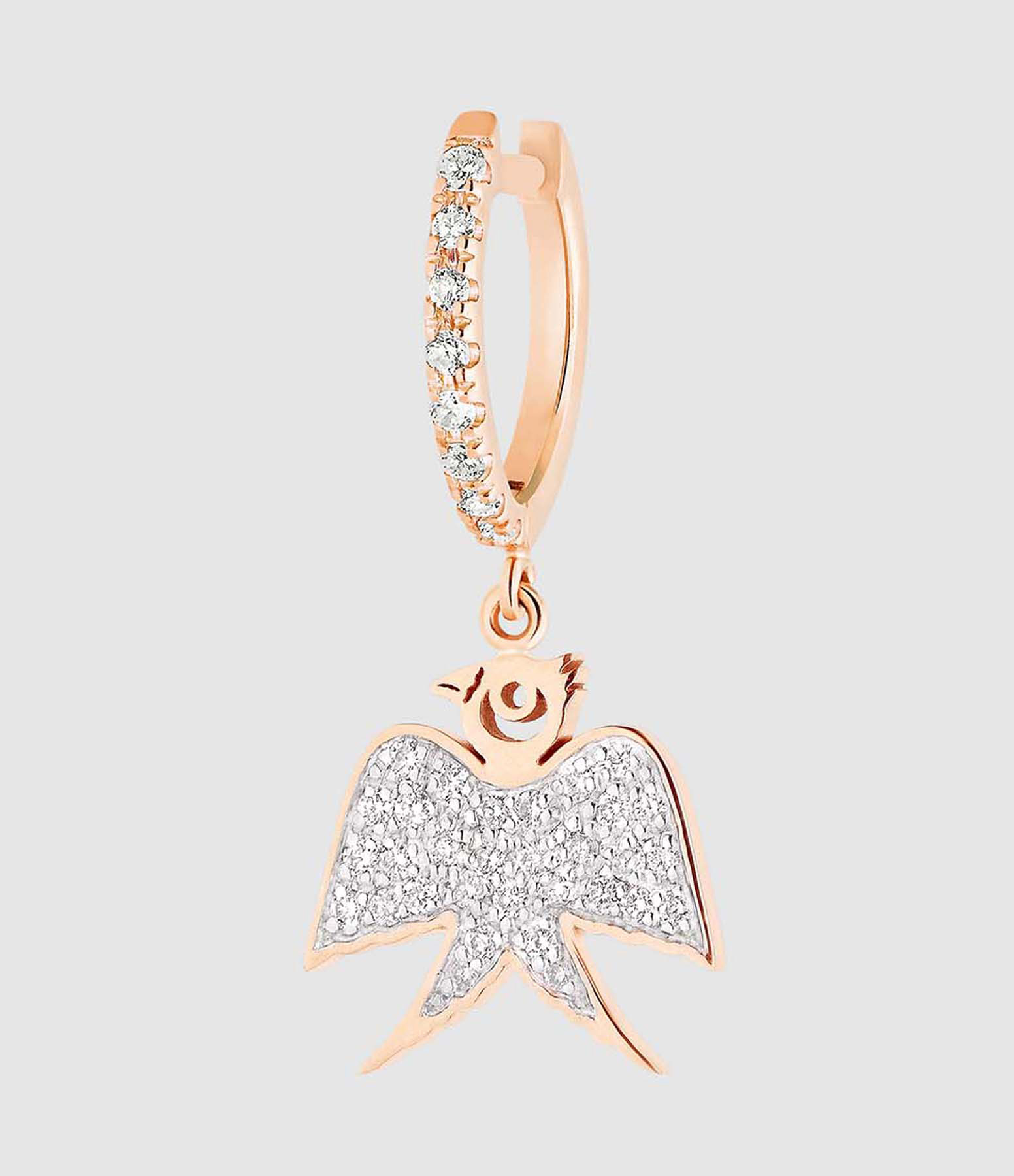 Créole Georgia Diamants Or Rose (vendue à l'unité)