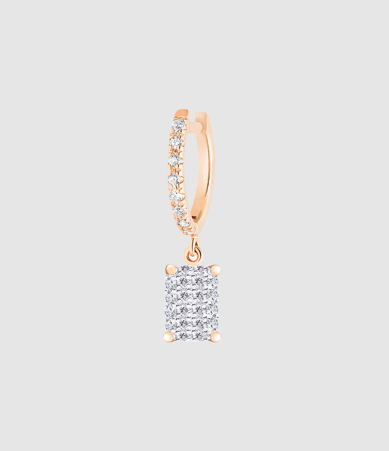 Boucle d'oreille Midnight Diamant Or Rose (Vendue à l'unité)