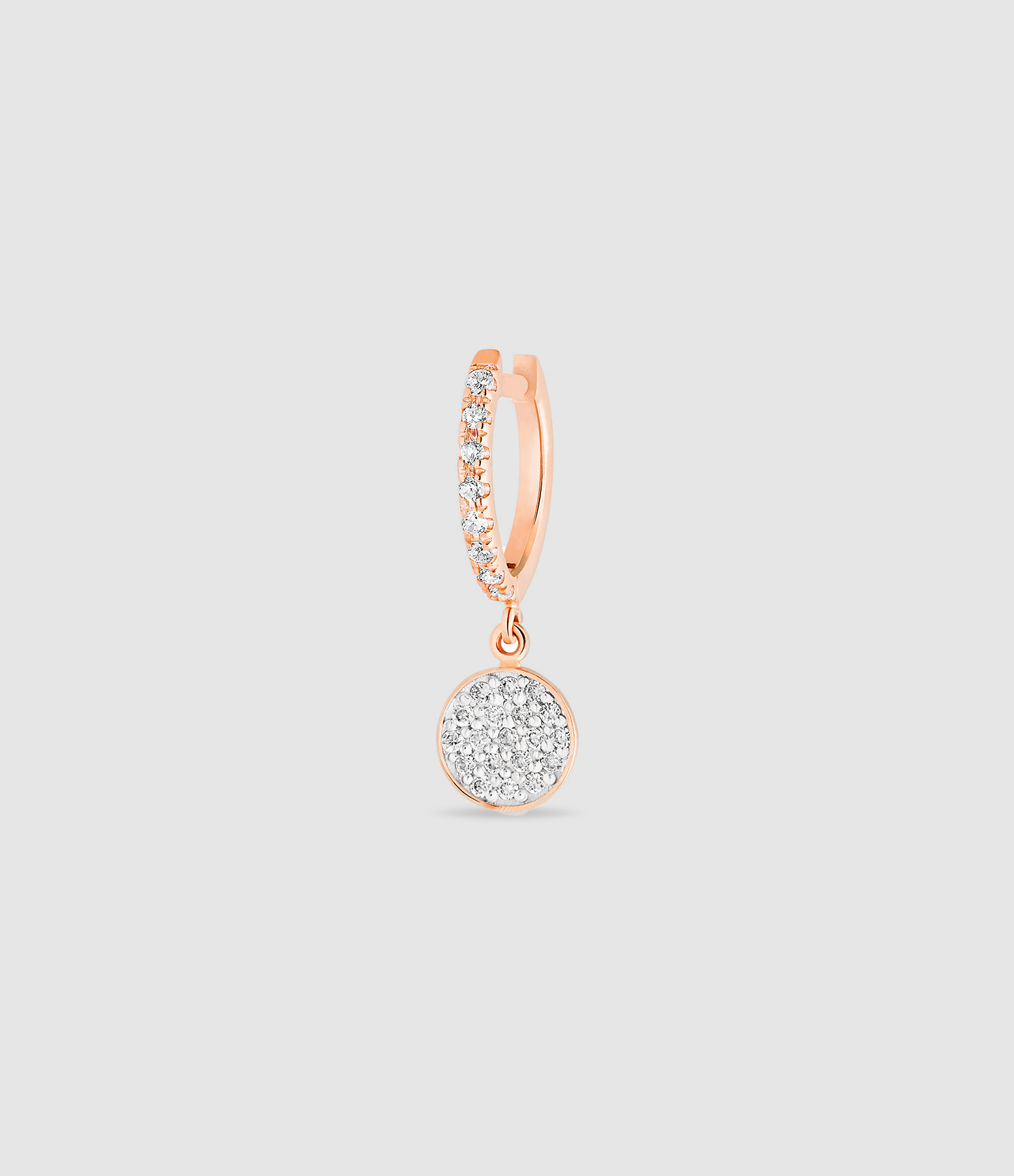 Boucle d'oreille Mini Ever Diamants Or Rose (vendue à l'unité)