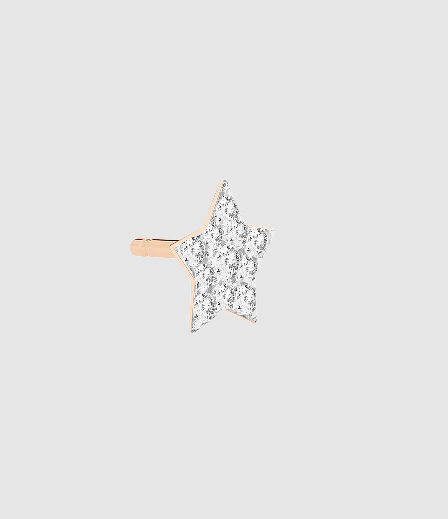 Boucle d'oreille Milky Way Or Rose Diamants (vendue à l'unité)