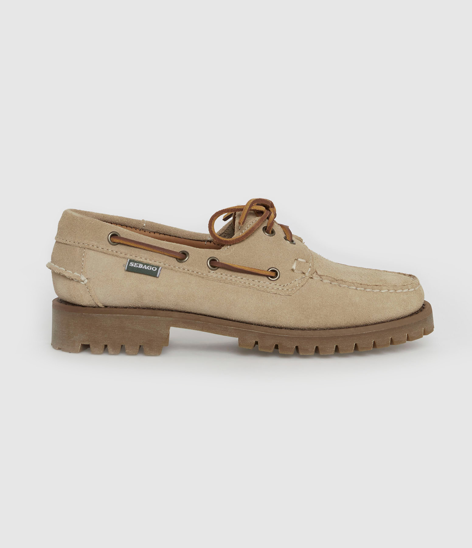 Mocassins Ranger Suede Cuir Beige Camel