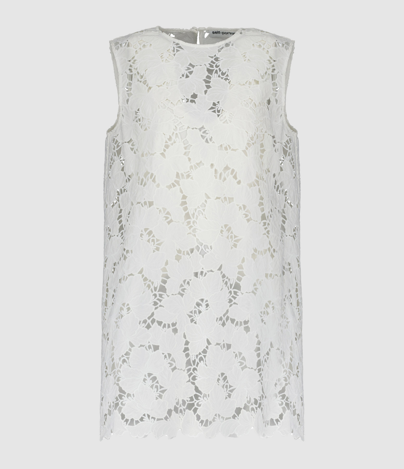 Robe Mini Dentelle Blanc