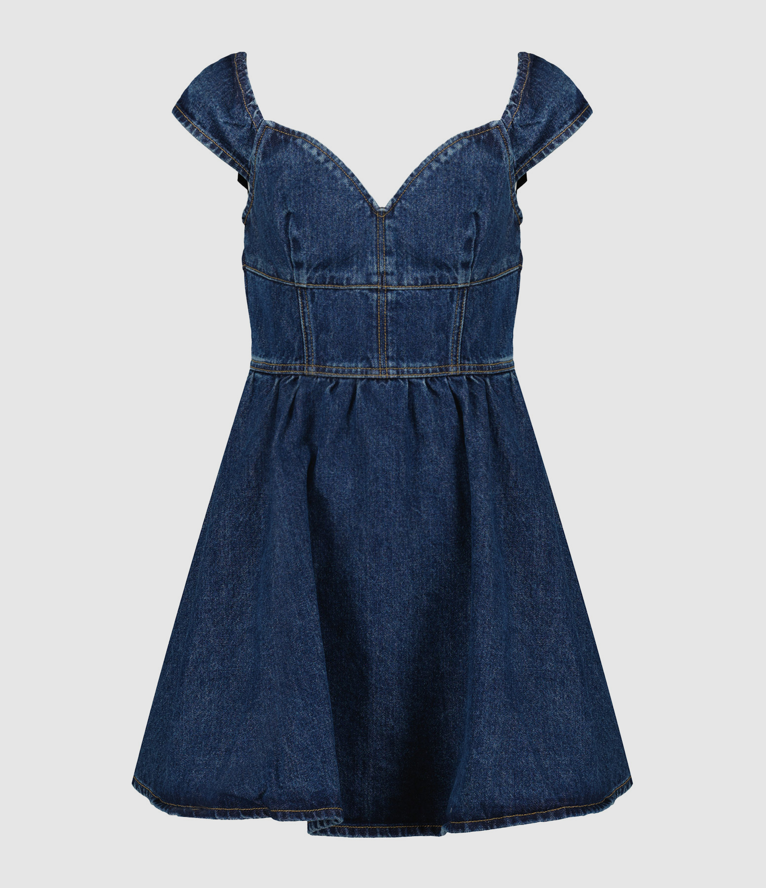 Robe Courte Sweetheart Coton Denim