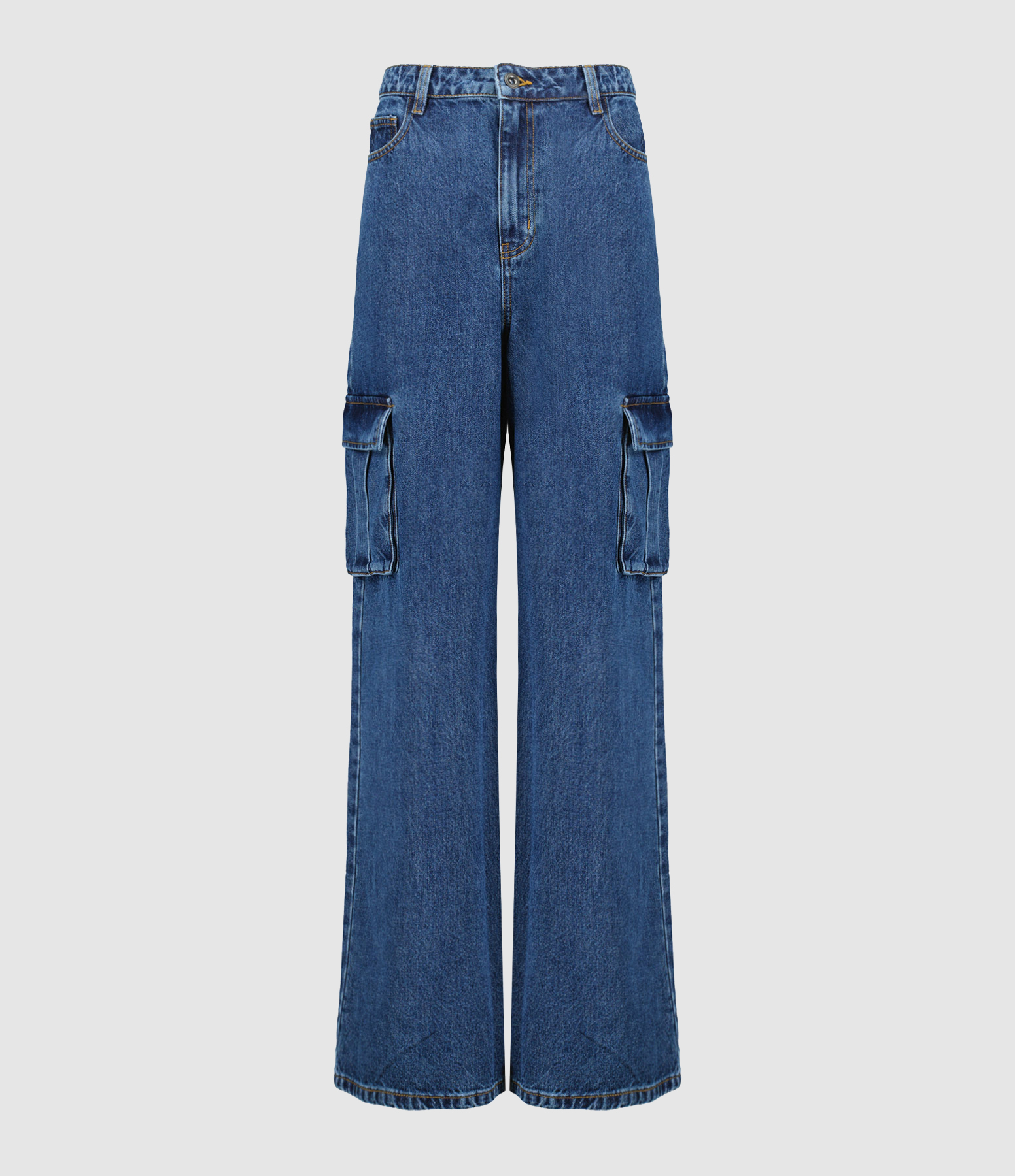 Jean Cargo Denim Bleu