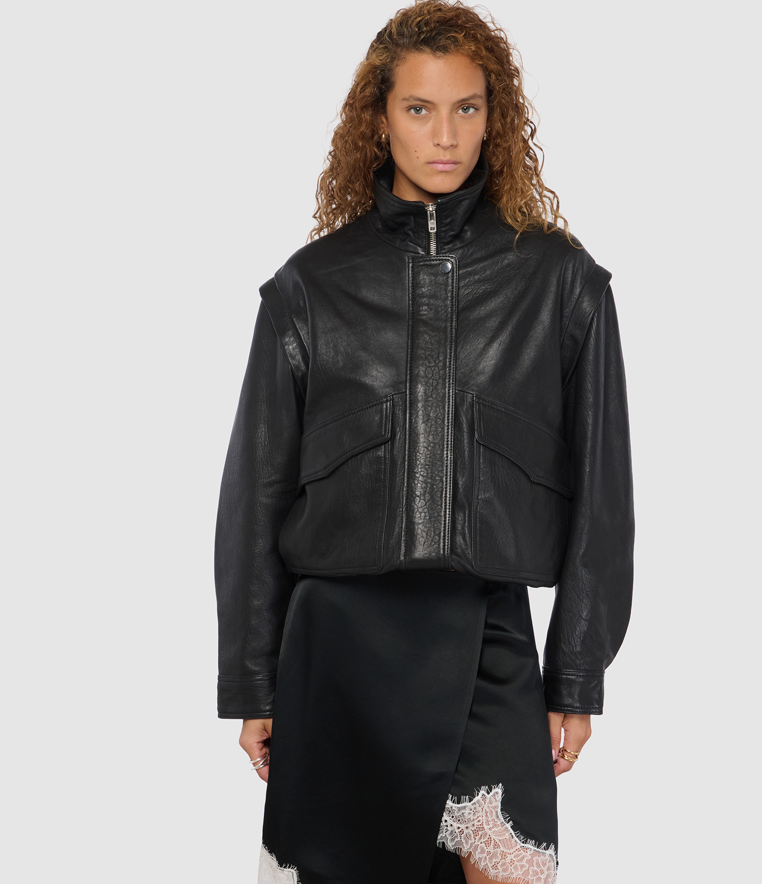 Veste Cuir Flow Black