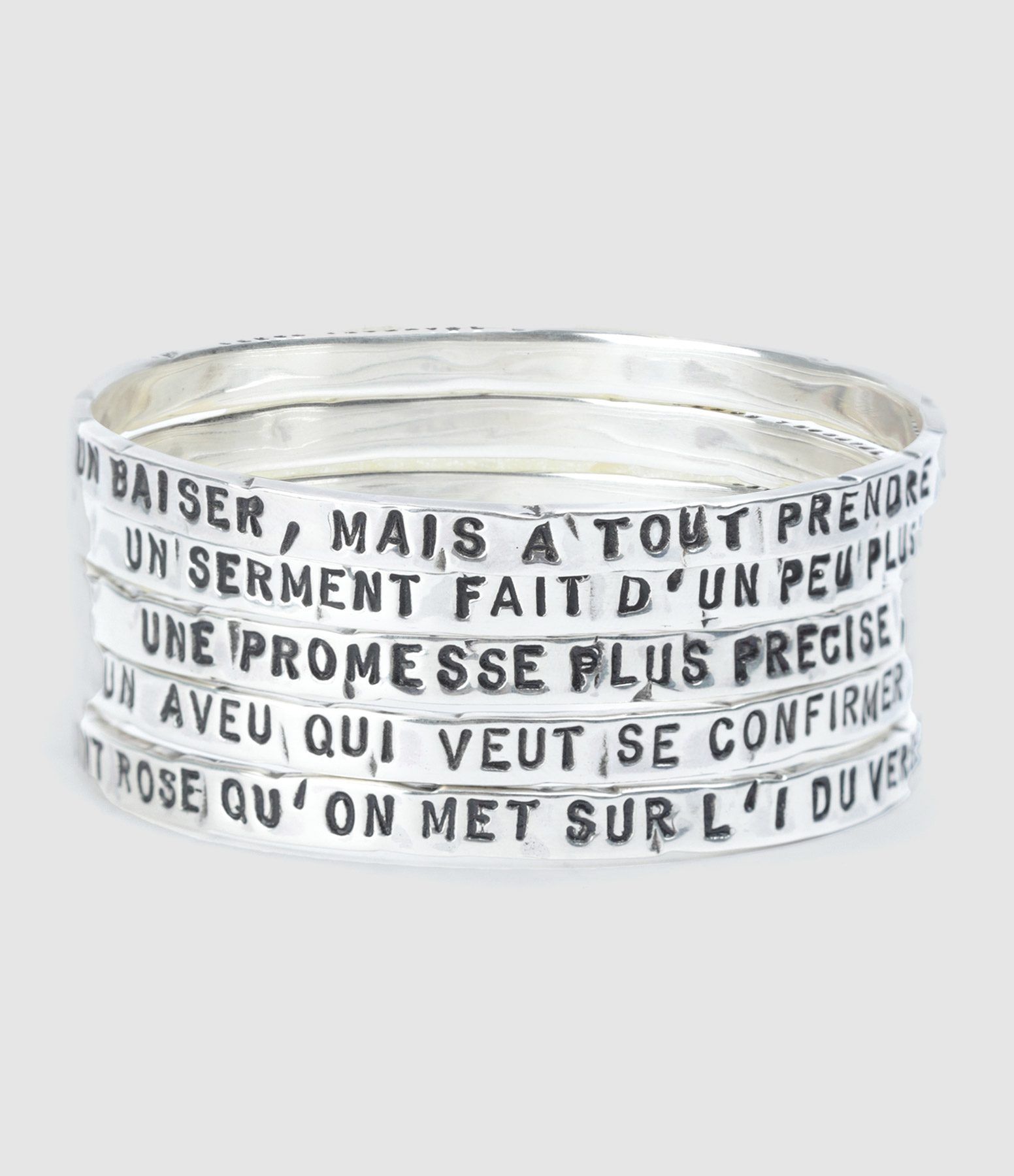 Manchette Edmond Rostand Rangs Épais Argent