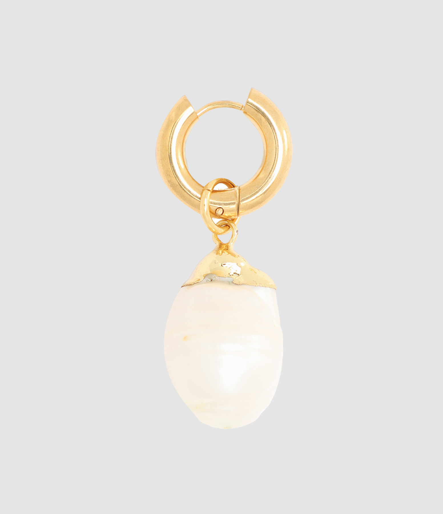 Boucle d'oreille Perle Blanc Doré (vendue à l'unité)