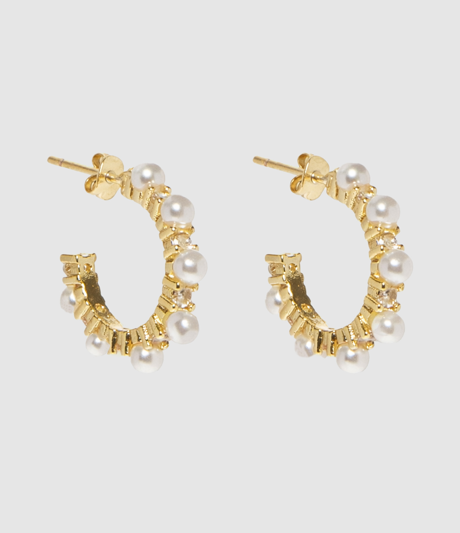 Boucles D'oreilles Circos Doré Nacre