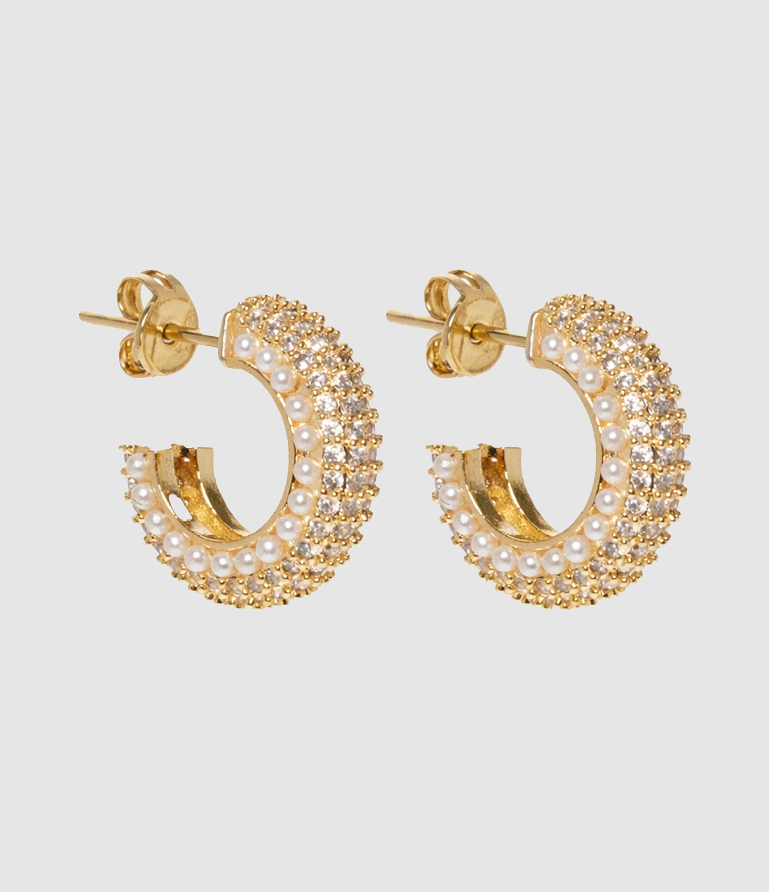 Boucles D'oreilles Solis Doré Nacre