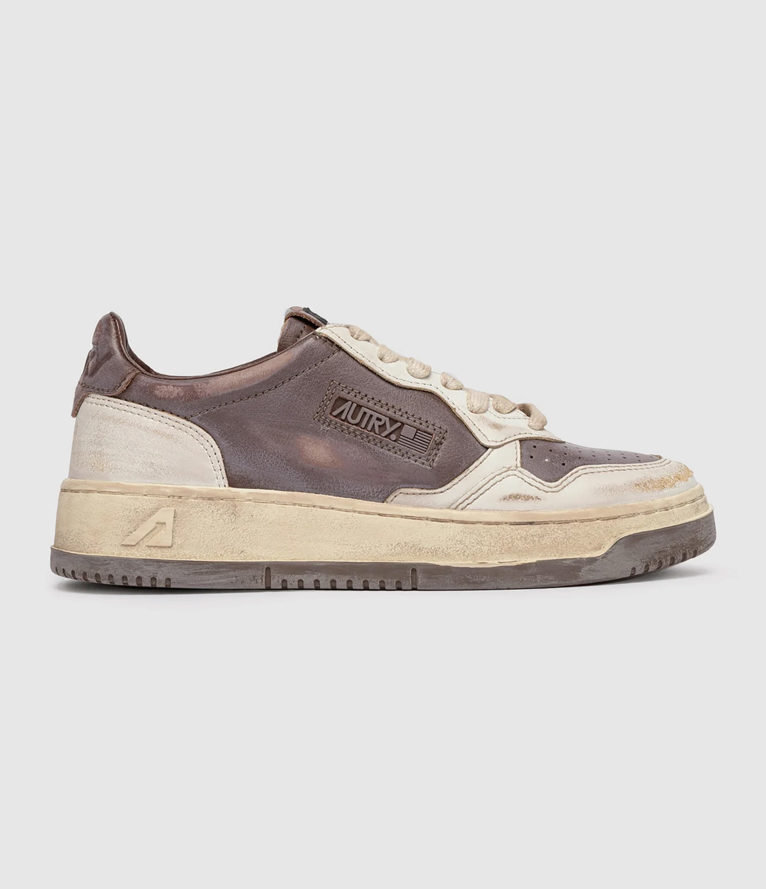 Baskets Medalist Cuir Marron, Collection Super Vintage 