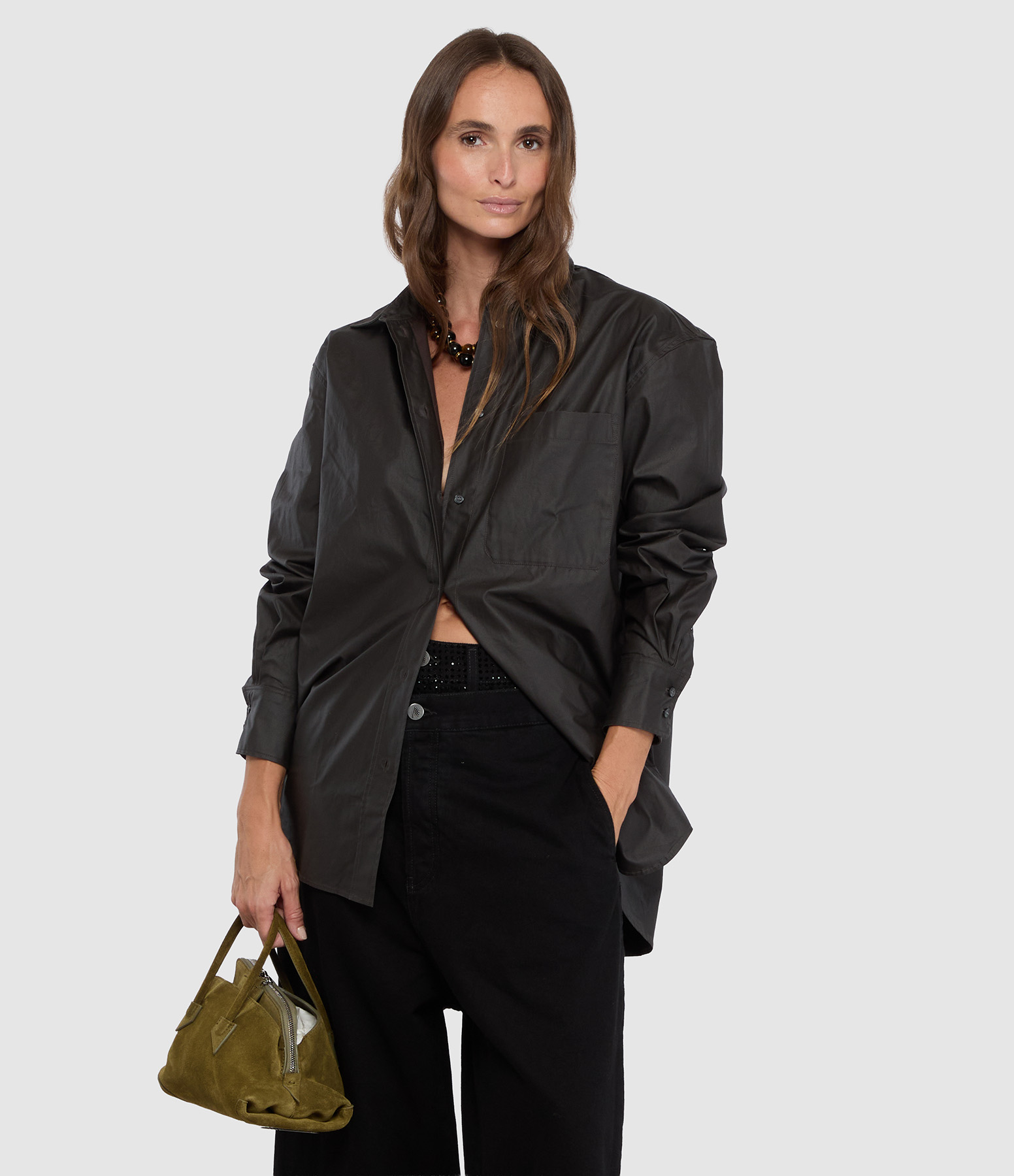Chemise Carlotta Marron Fonce