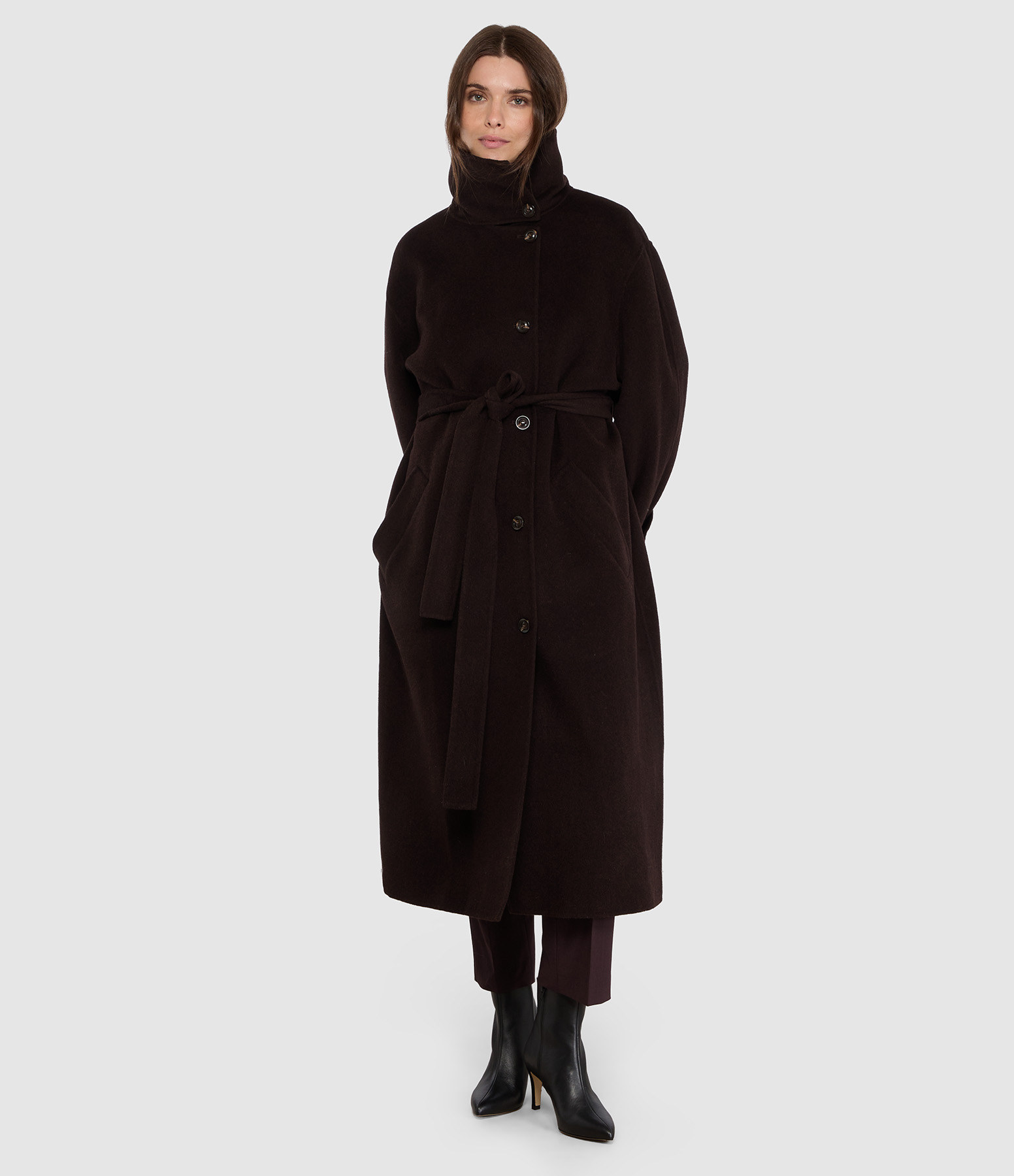 Manteau James Marron Fonce