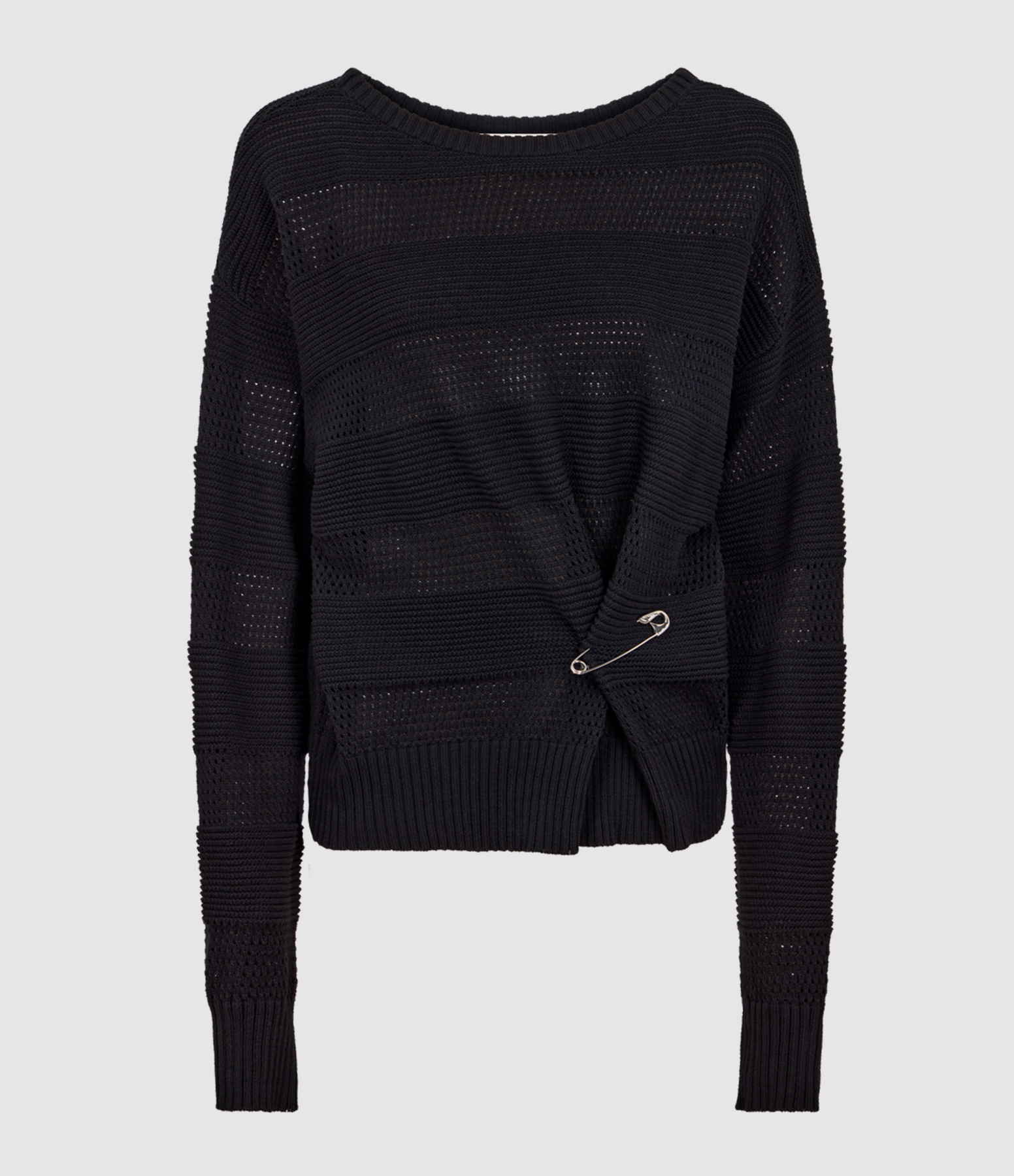 Pull Noir Crochet