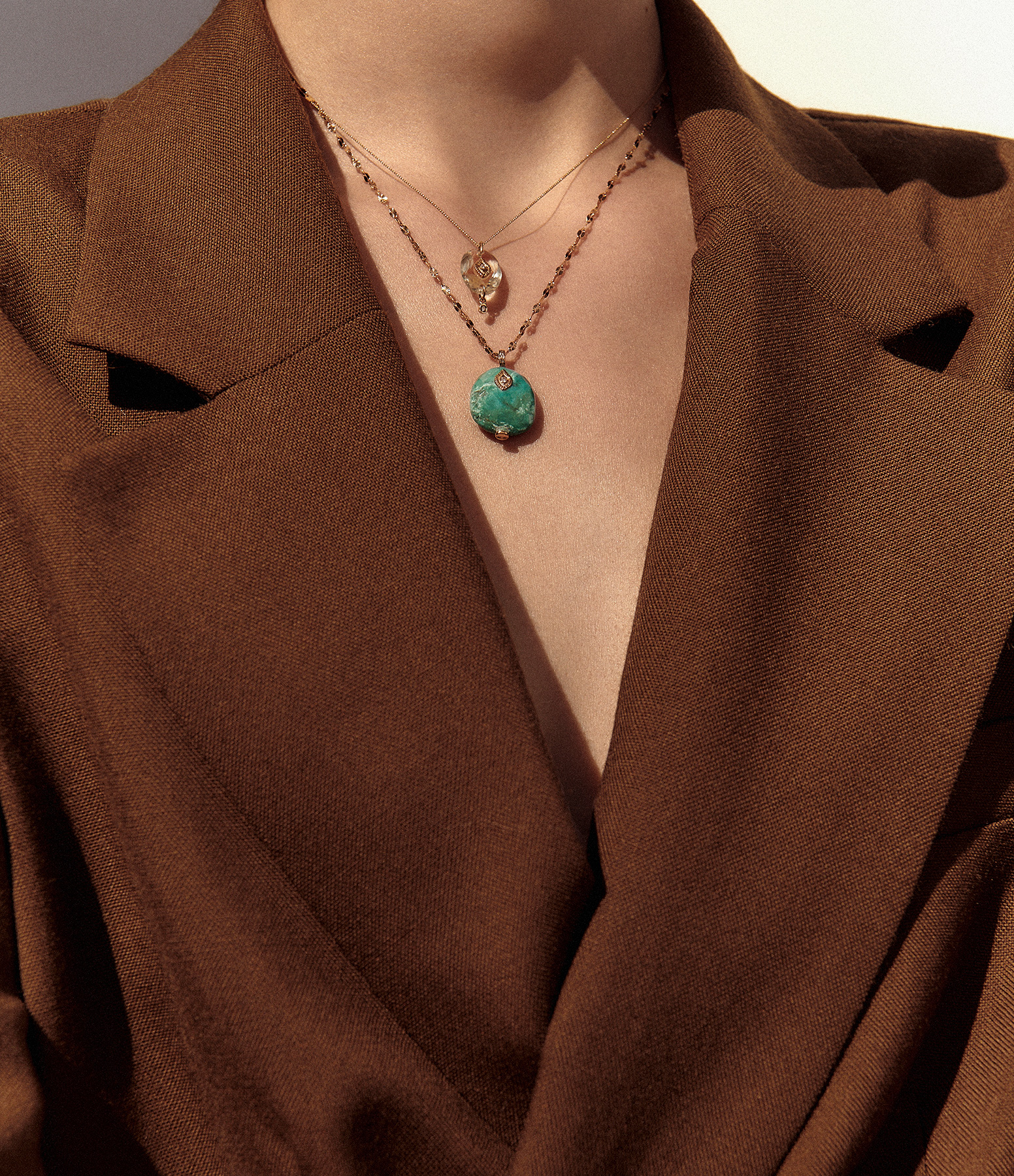 Collier Souad Améthyste Vert
