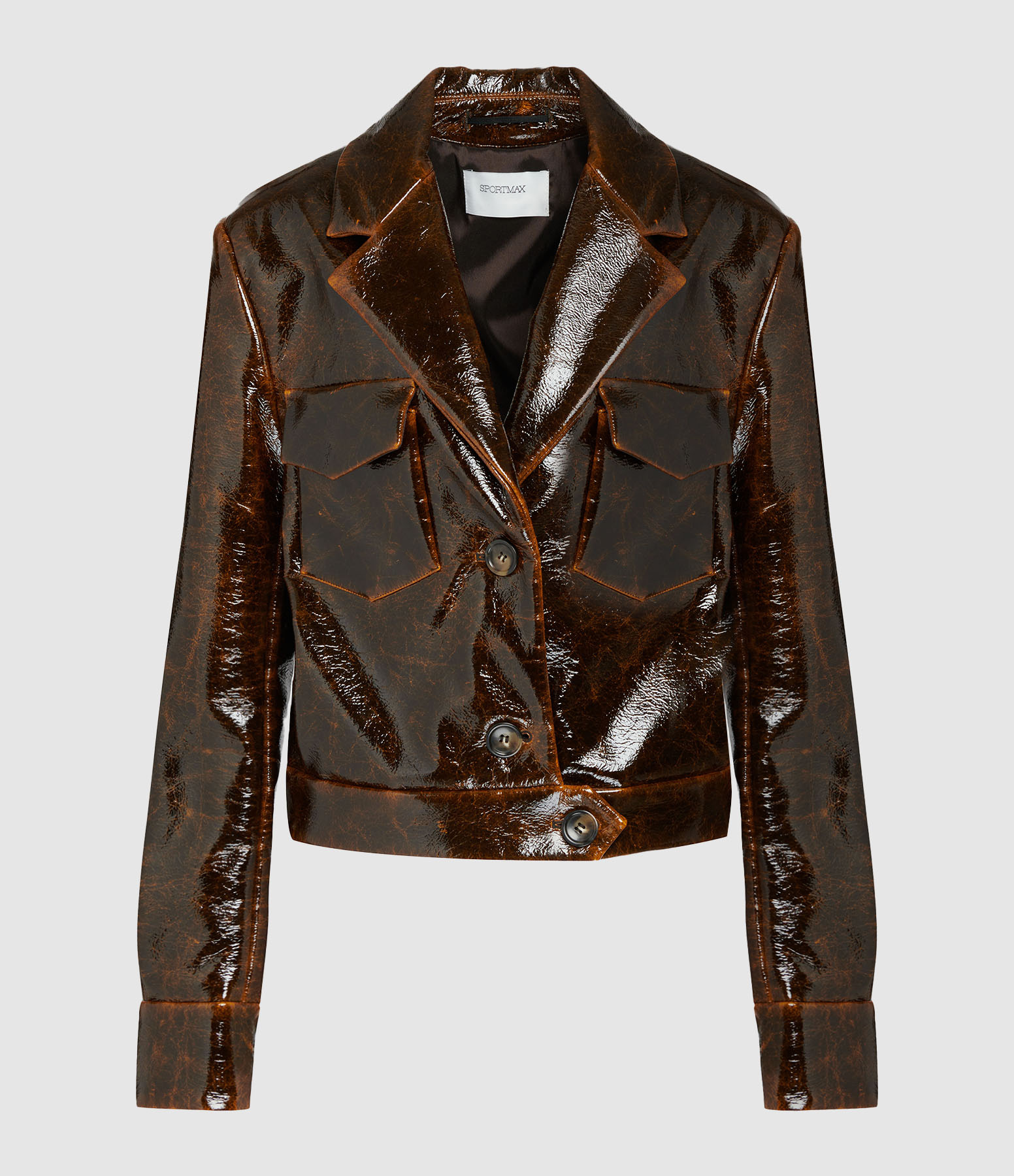 Veste Courte Macro Laine Dark Bown