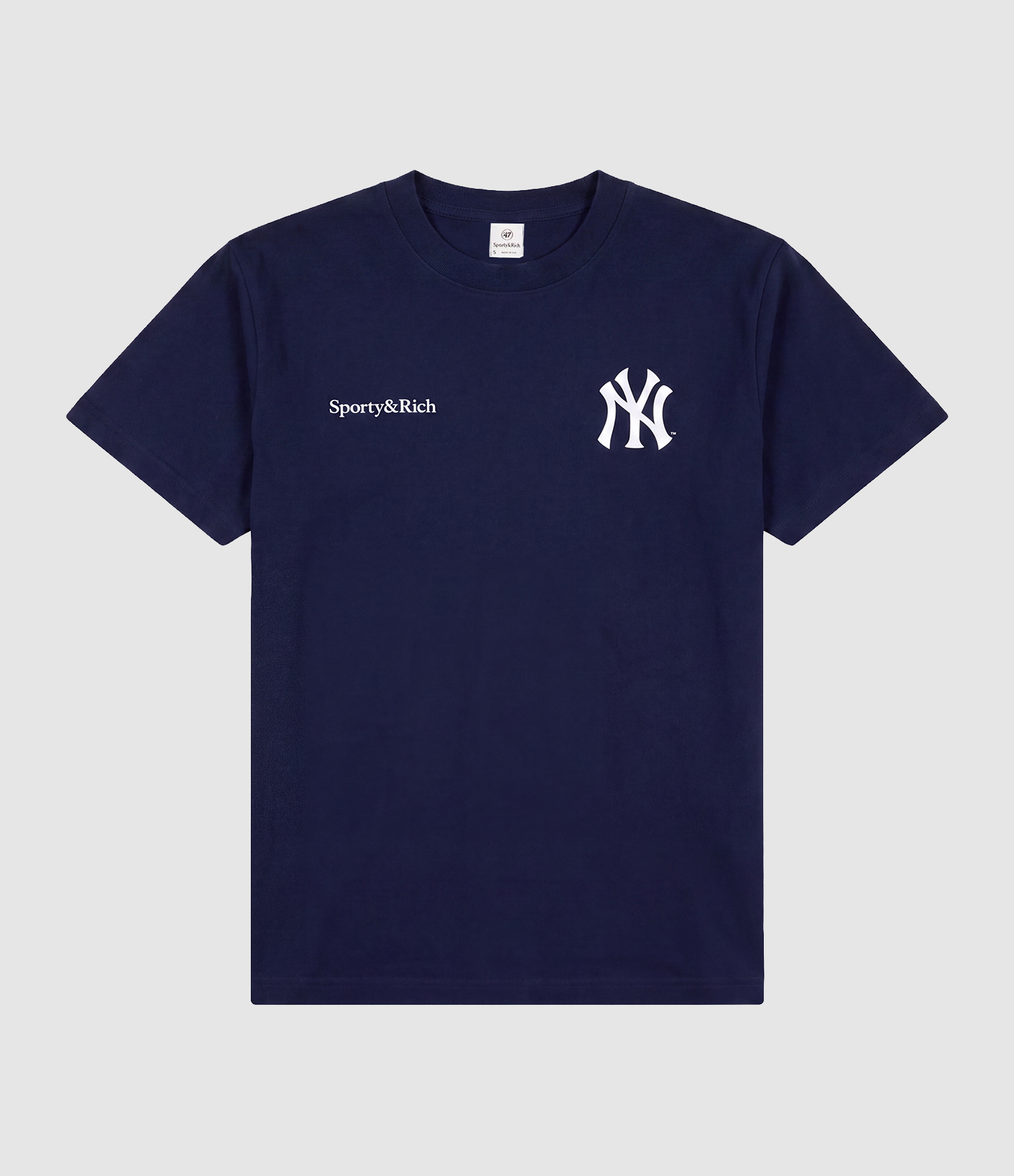 T-Shirt Yankees Arch Dark Navy White, Collaboration Sporty & Rich x 47Brand