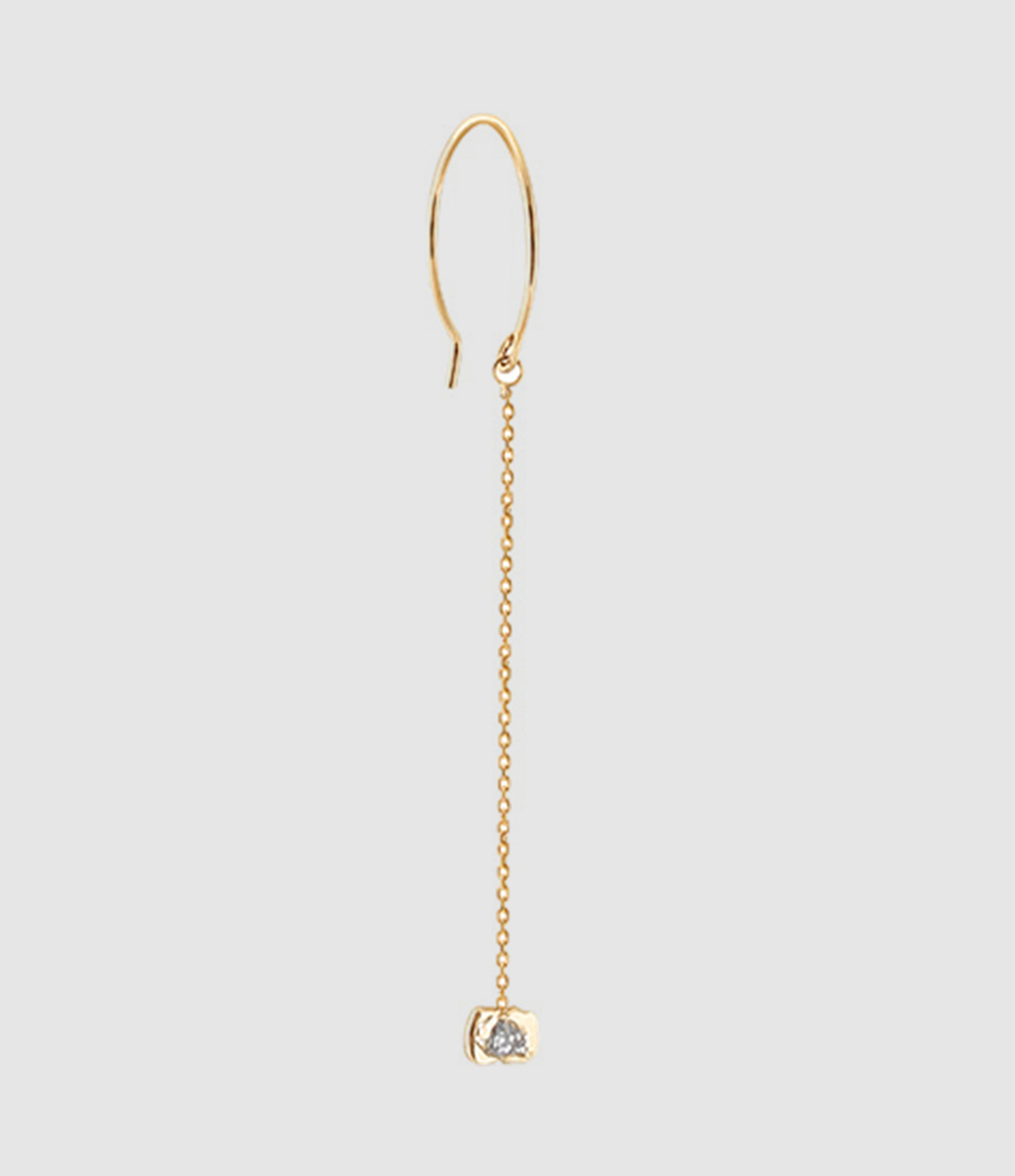 Boucle d'oreille Sublime 1 Pépite Émail Or (vendue à l'unité)