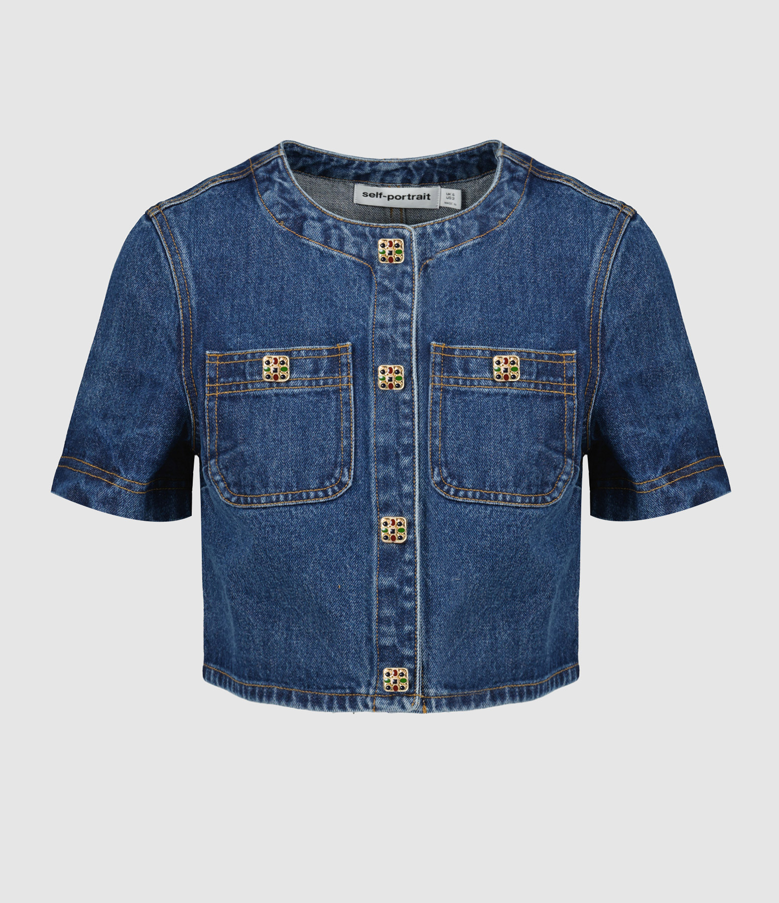 Top Denim Mid Blue