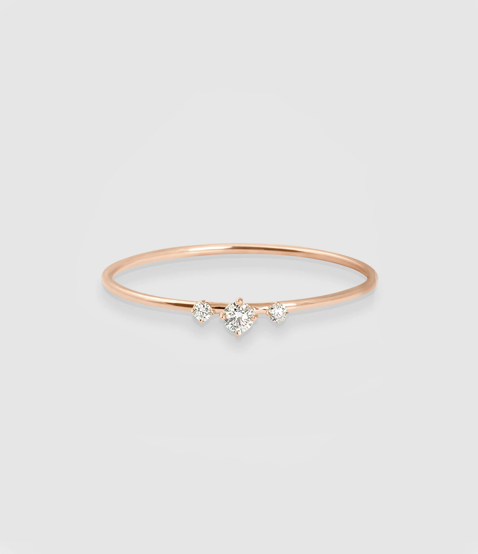 Bague Stardust 3 Diamants Or Rose
