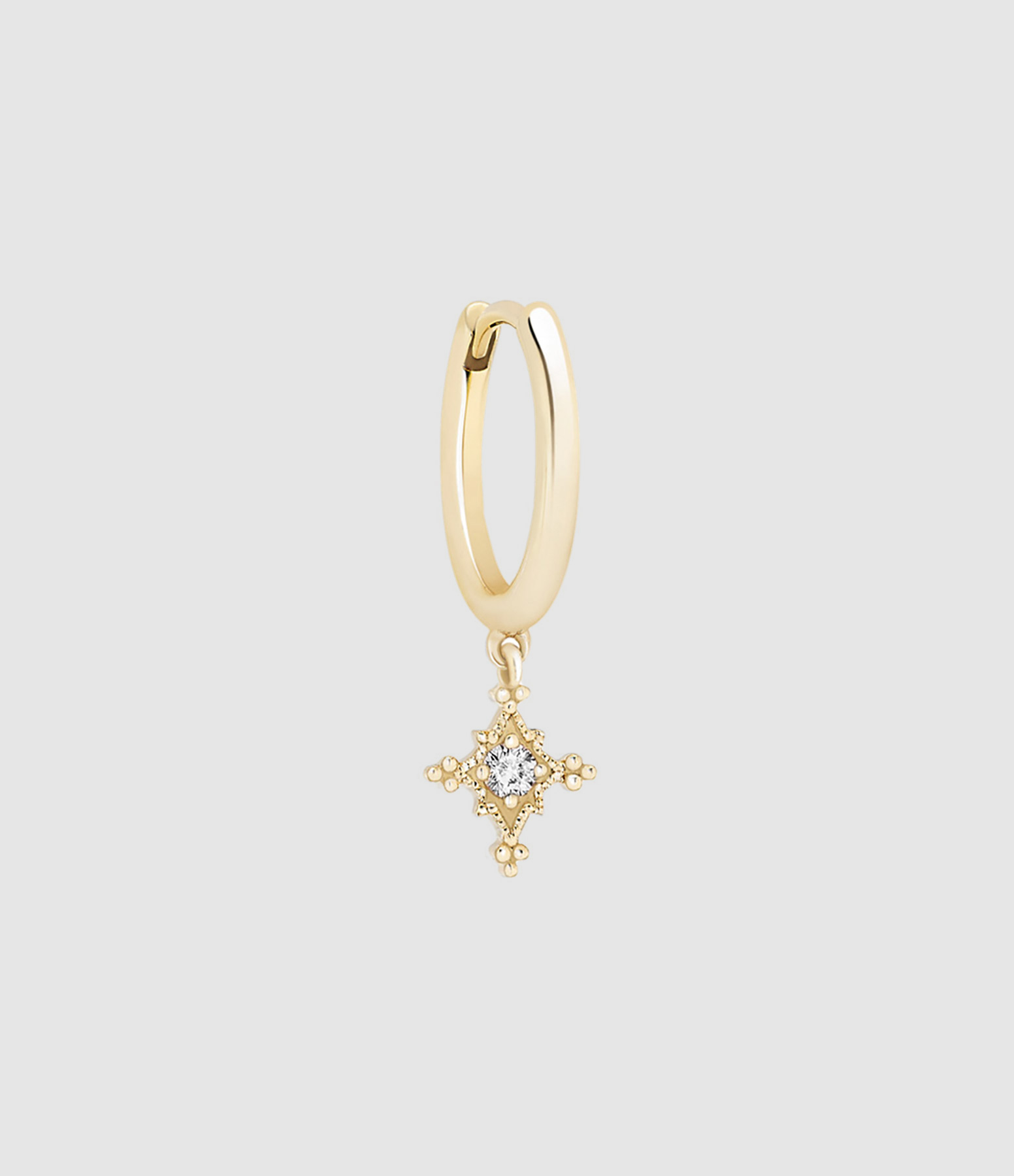 Mini Créole Stella Diamant Or Jaune (vendue à l'unité)