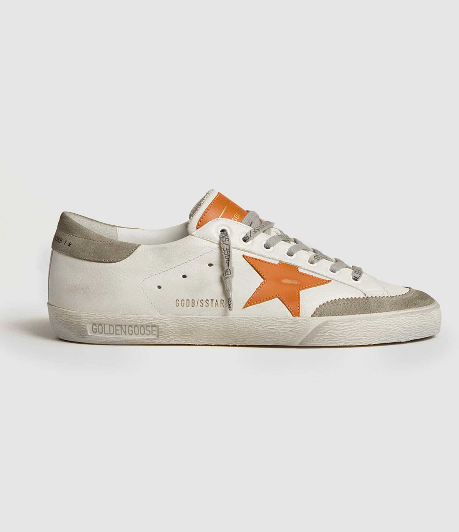 Baskets Homme Super-Star Blanc Orange Gris