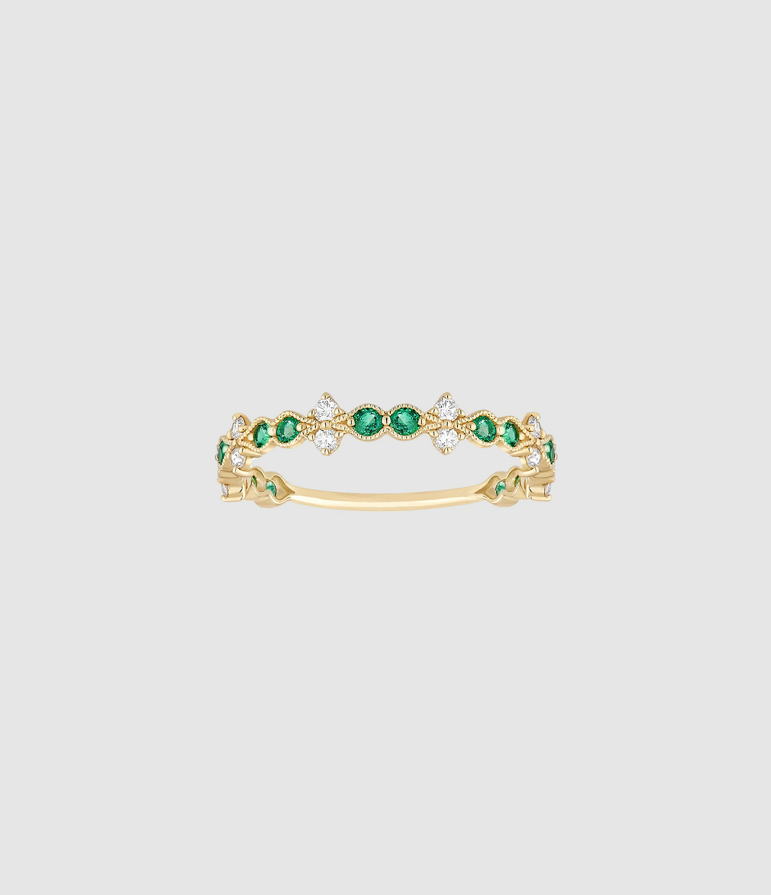 Bague Hope Simple Diamant Emeraude Or Jaune