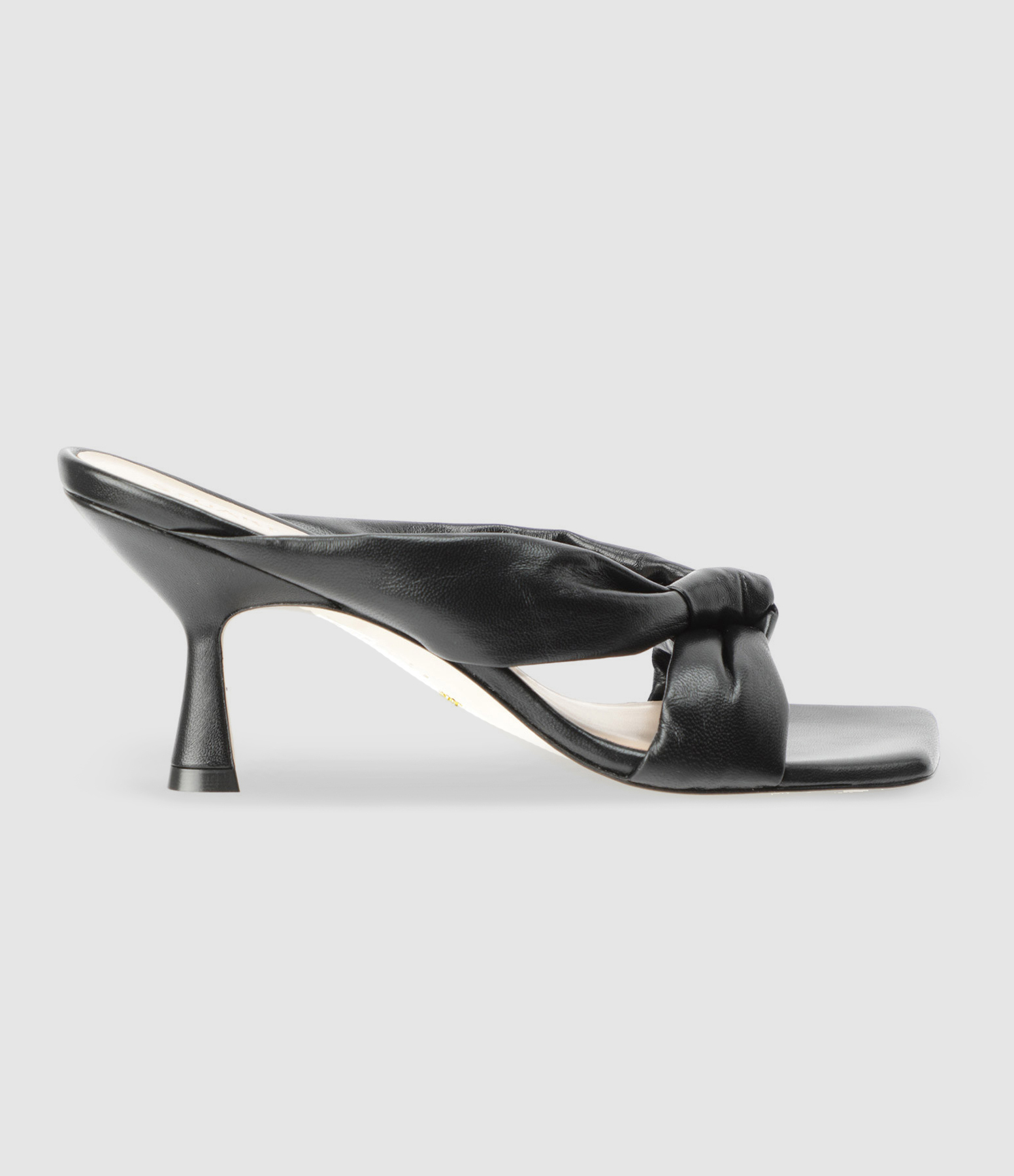 Mules Playa 75 Knot Cuir Noir