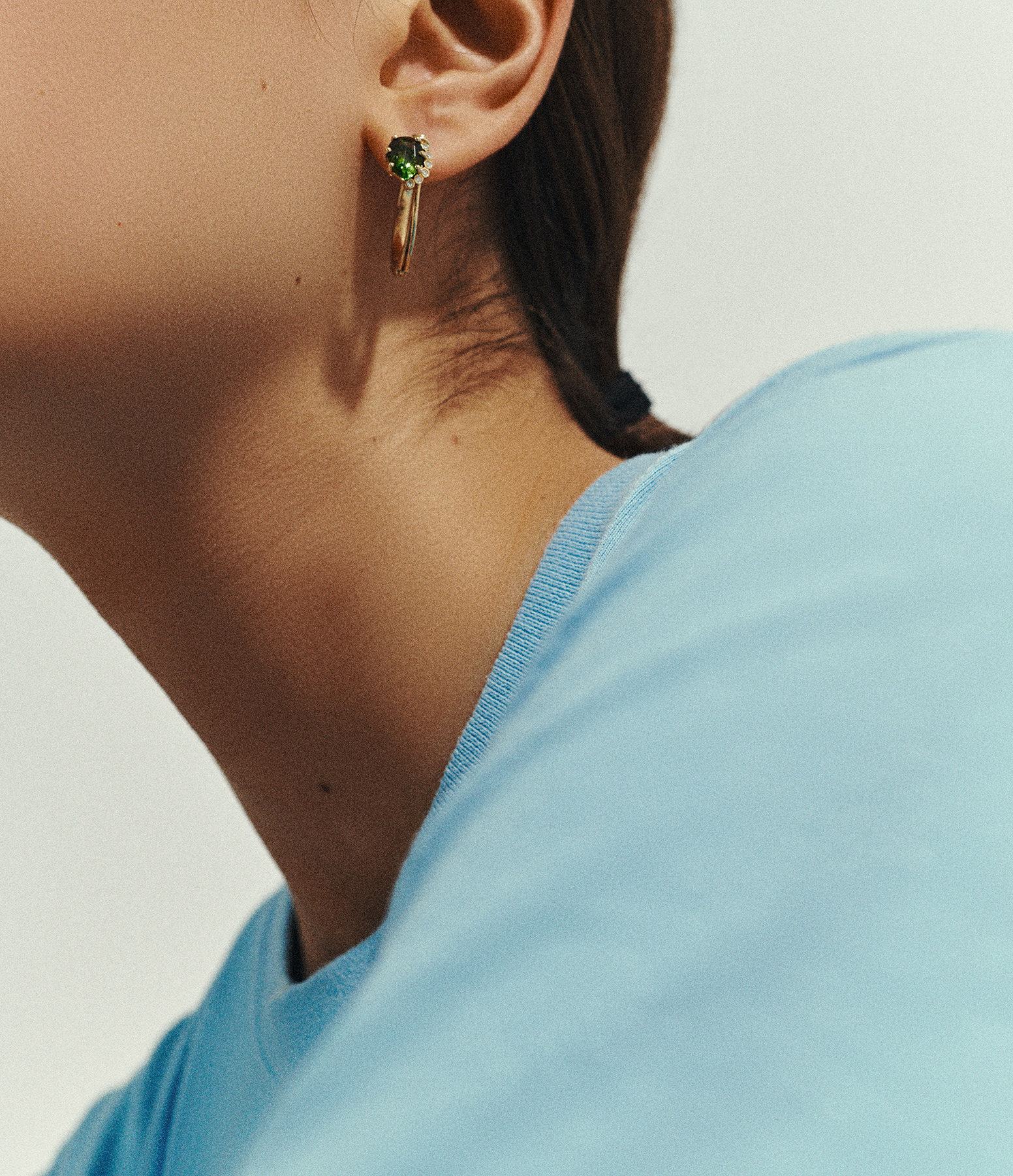 Boucles d'oreilles Sun n°1 Vert Tourmaline