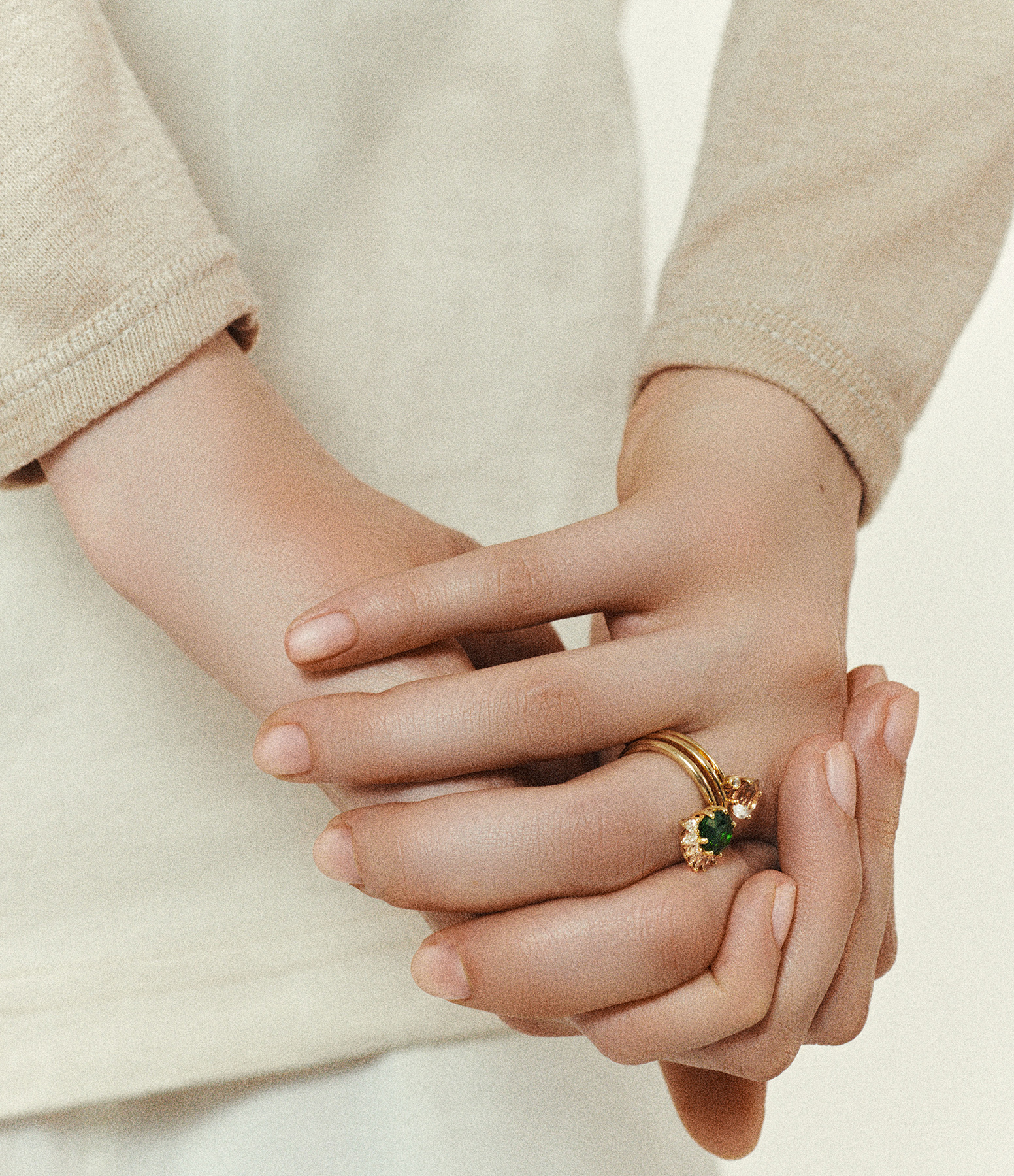 Bague Sun n°4 Vert Tourmaline