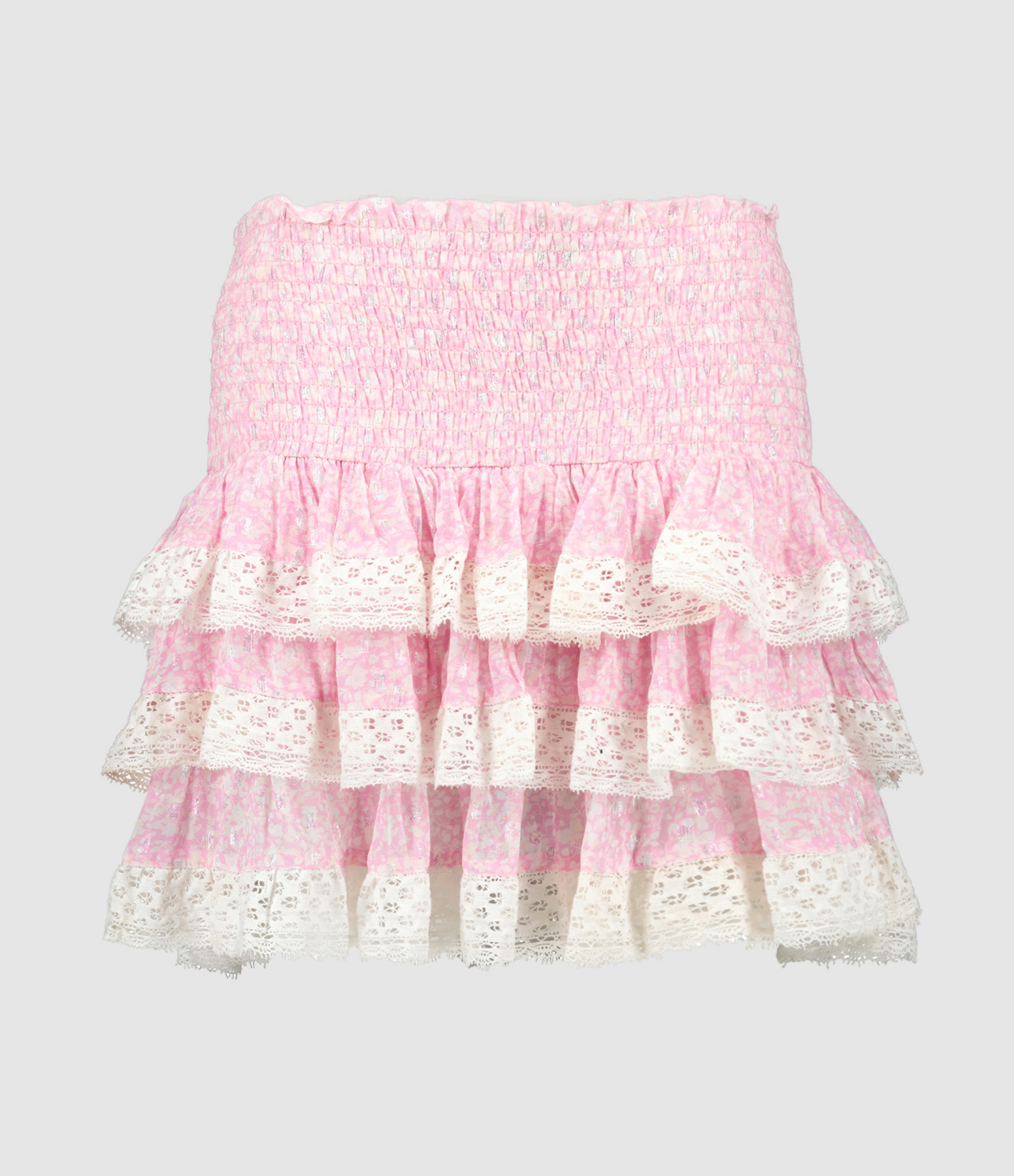 Jupe Courte Anastasia Volants Rose