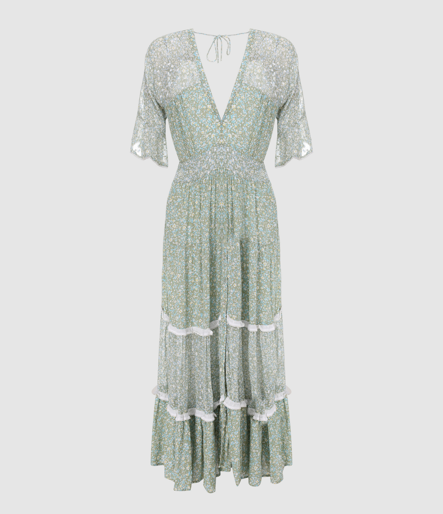 Robe longue Rumba Boutonnée Kaki