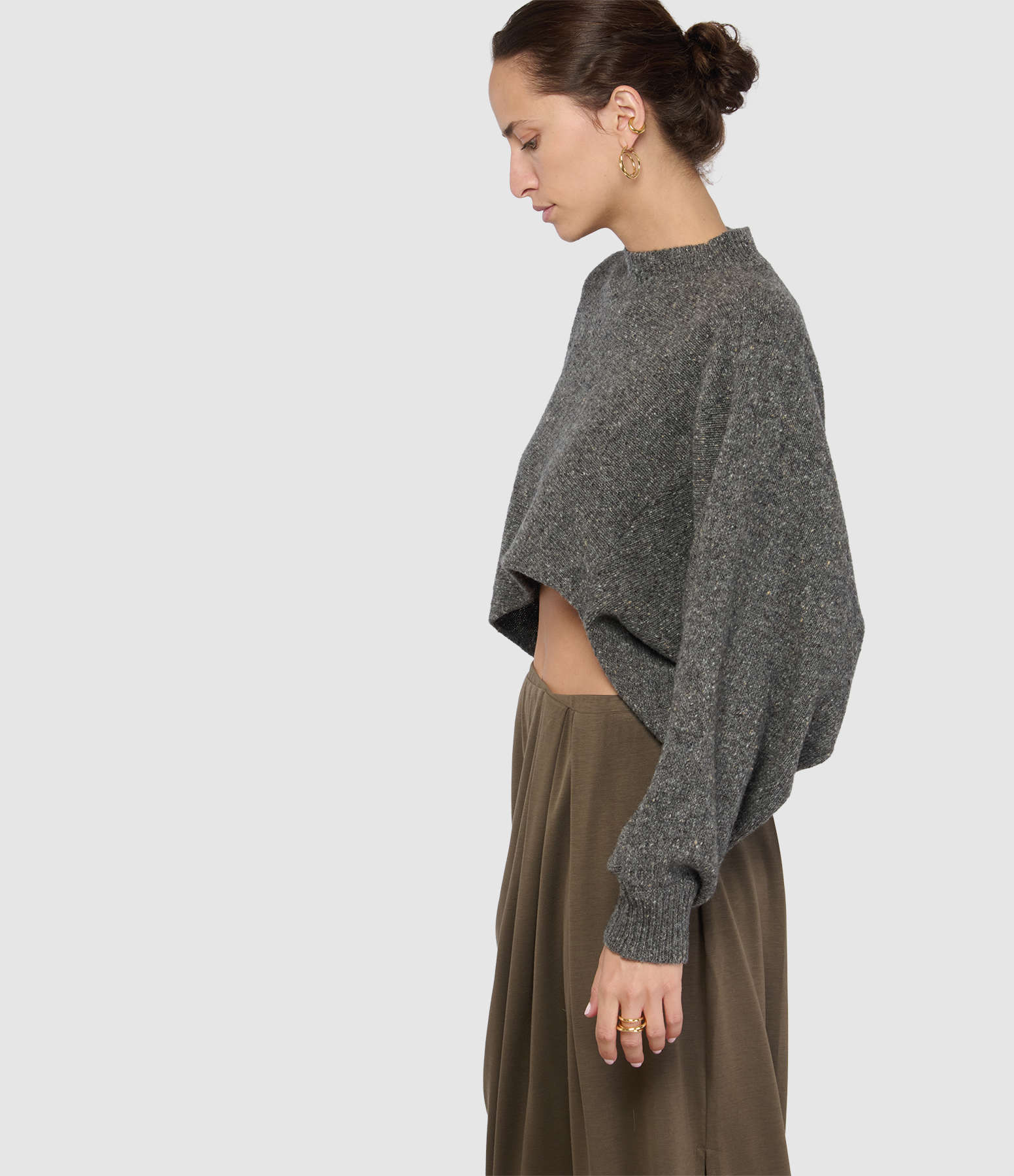 Pull Oversized Asymmetrical Antracite