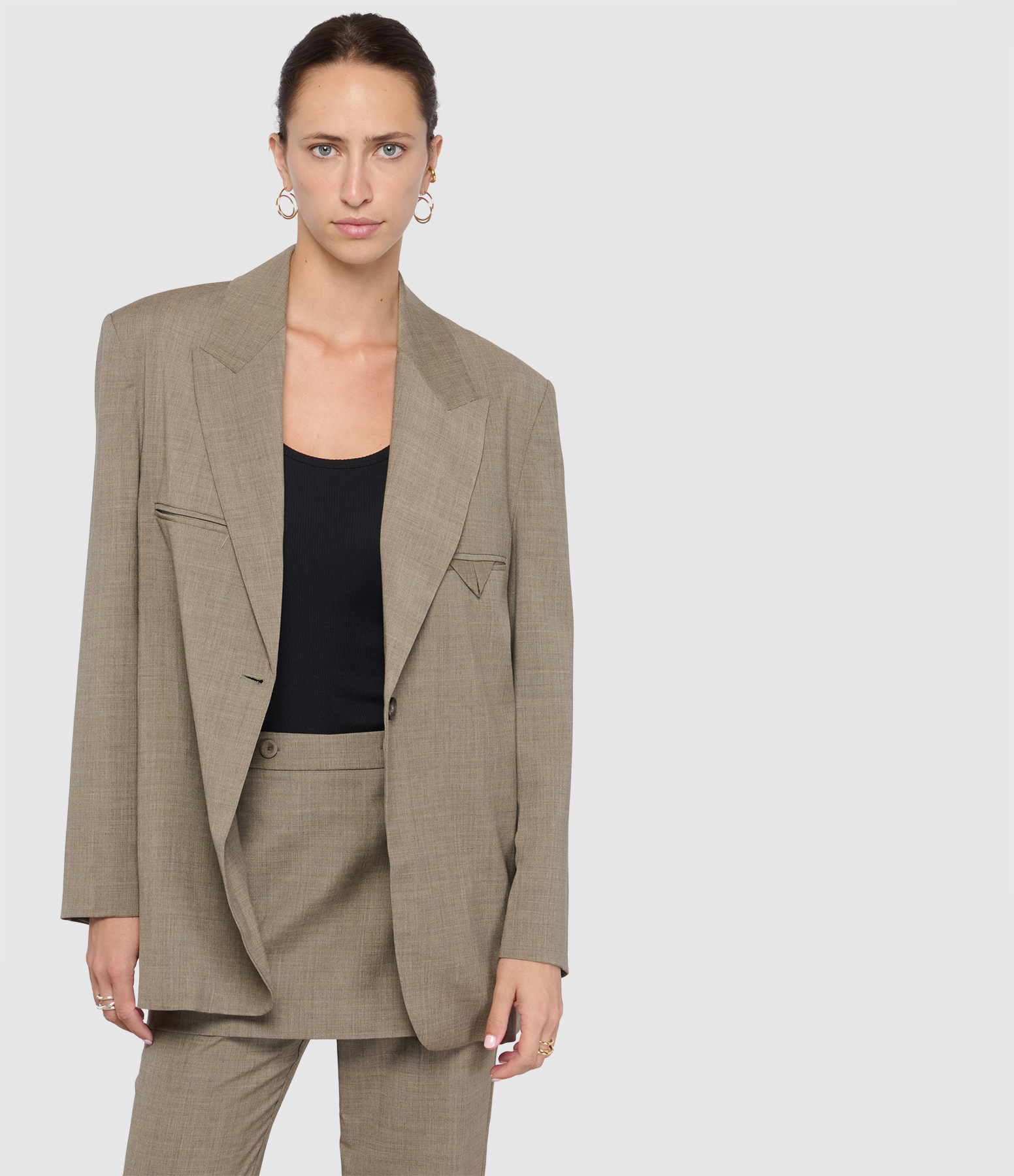 Blazer Peak Lapel Sage Green