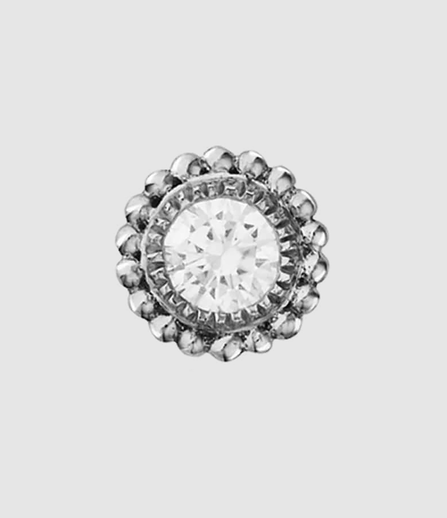 Boucle d'oreille Bouton Swan Diamants (vendue à l'unité)