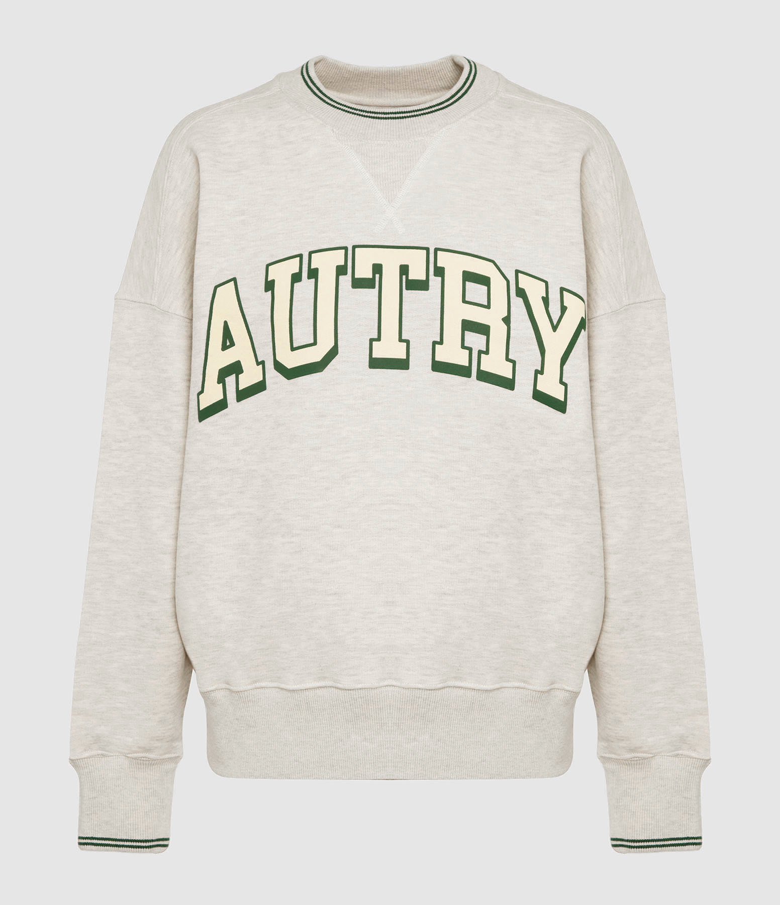 Sweatshirt Heavy Jers Wh/Grn