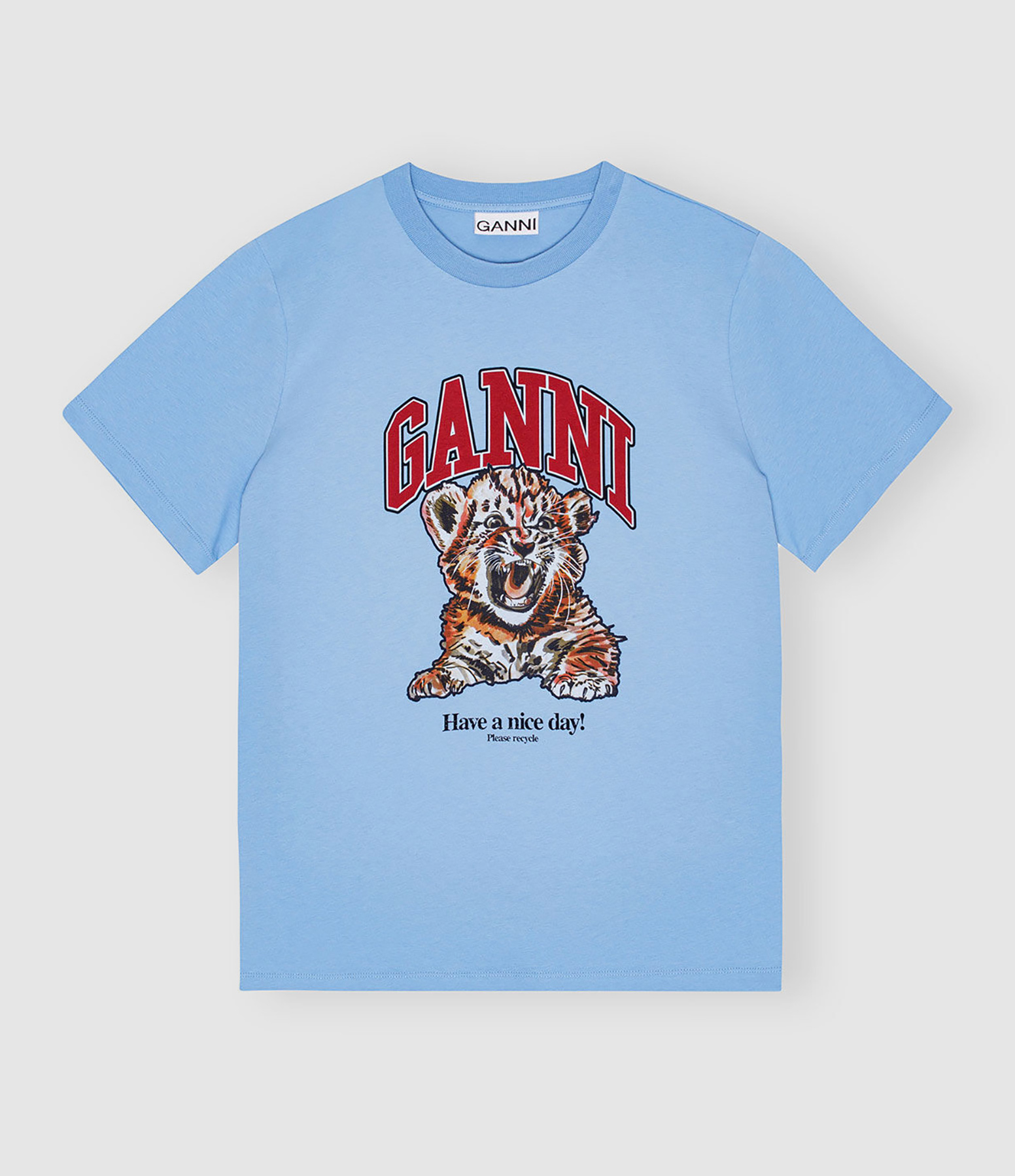Tee-shirt Basic Jersey Tiger Relaxed Blissful Blue
