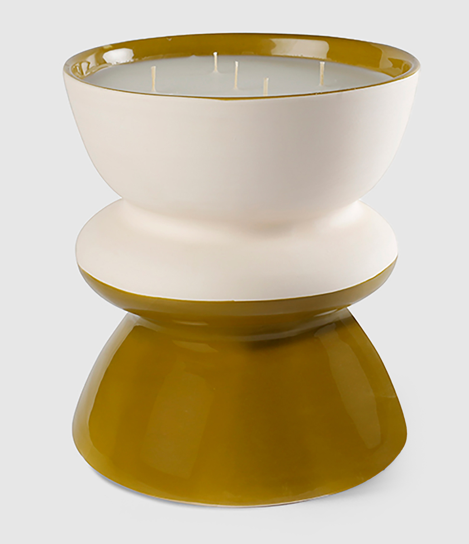Bougie Tamtam L Bicolore Blanc Olive, Fleur d'Oranger