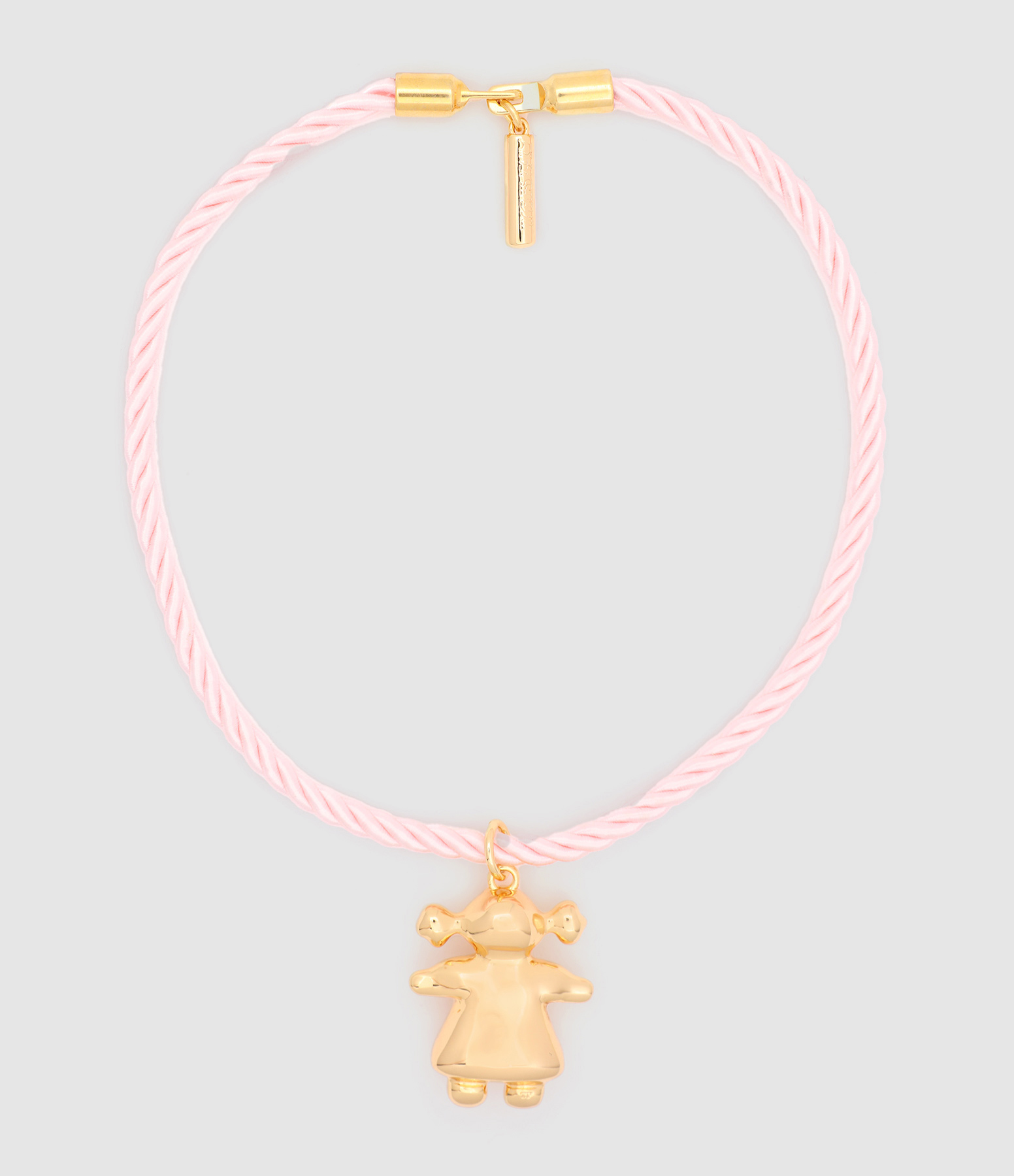 Collier Petite Fille Satin Rose