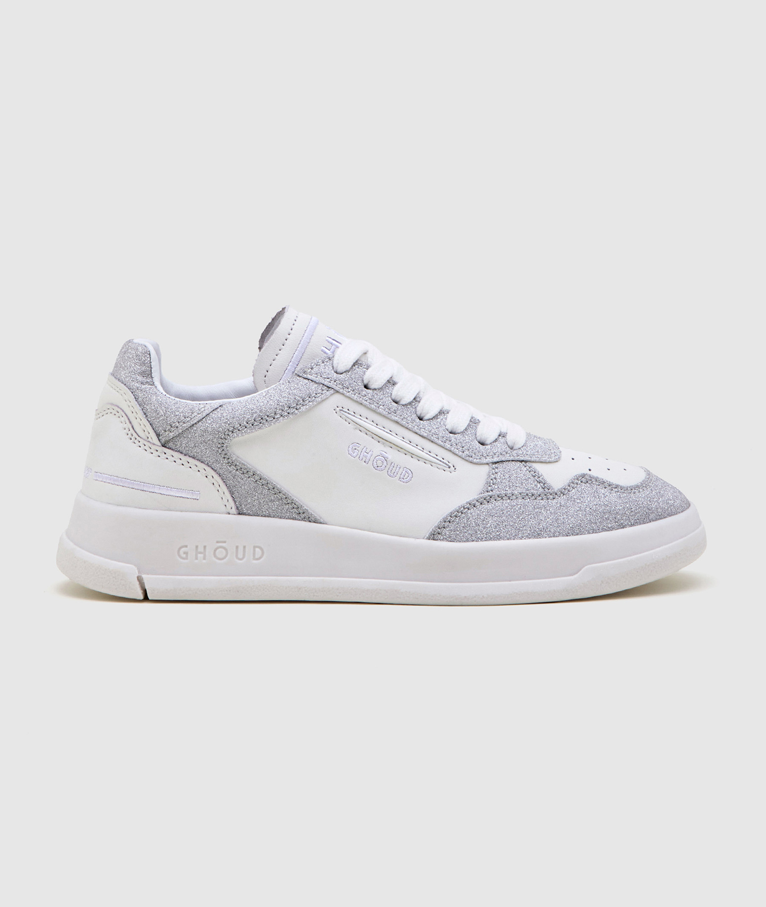 Baskets Tweener Leat Glitter Argenté