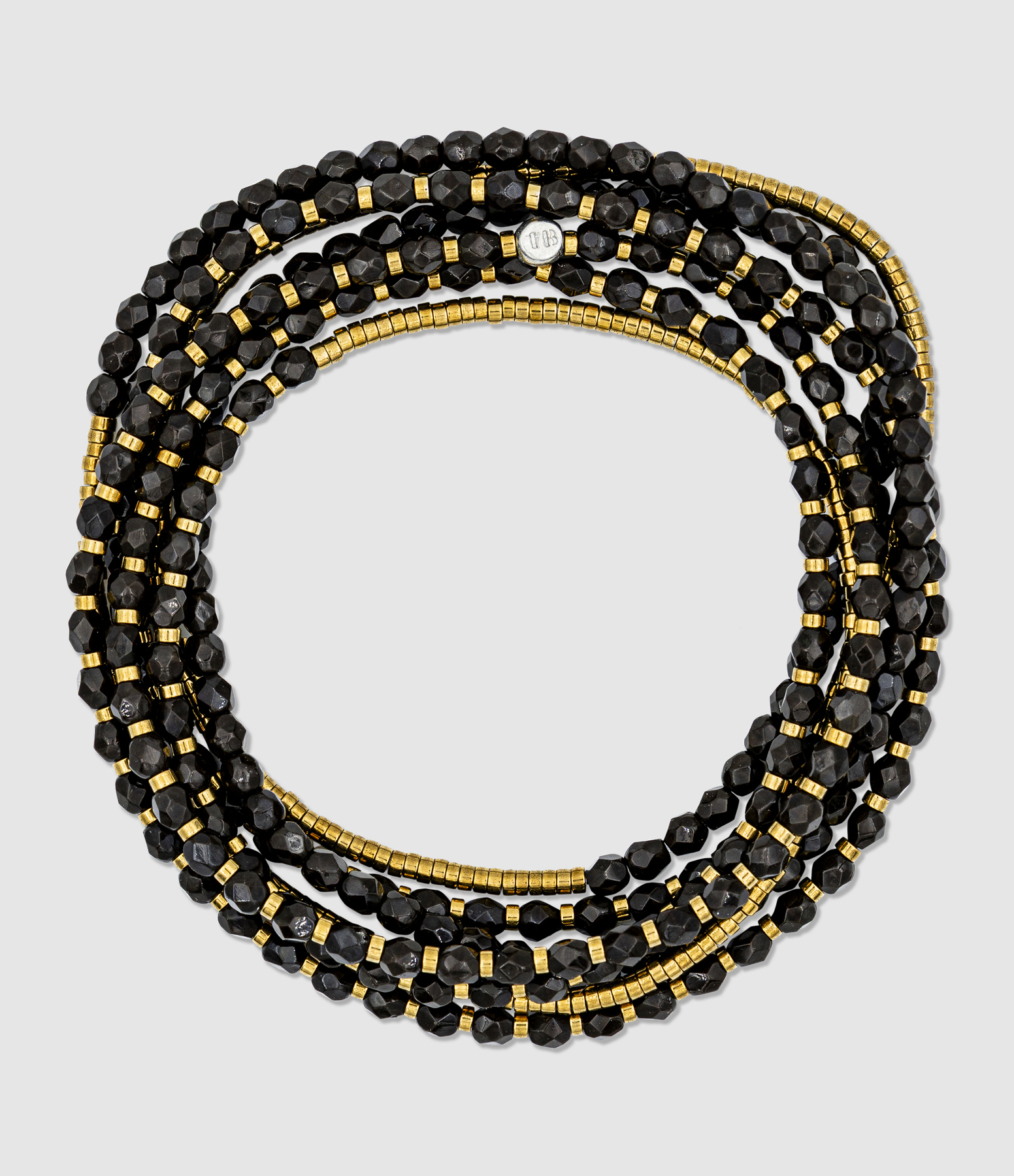 Collier et Bracelet 7 Tours Tonka Brun 120cm
