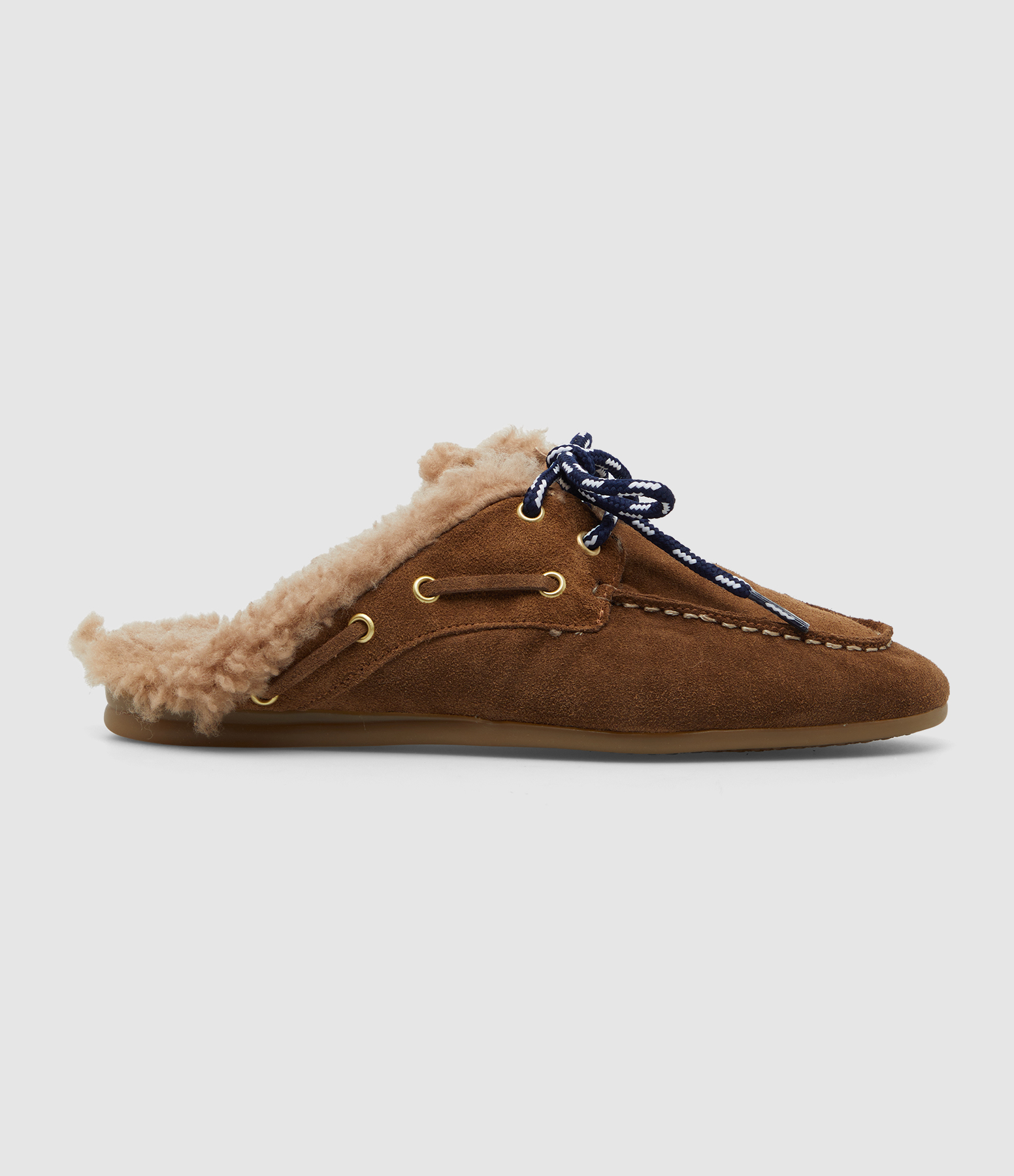 Mocassins Mules Blanche Gold Tasso Tabac Sand