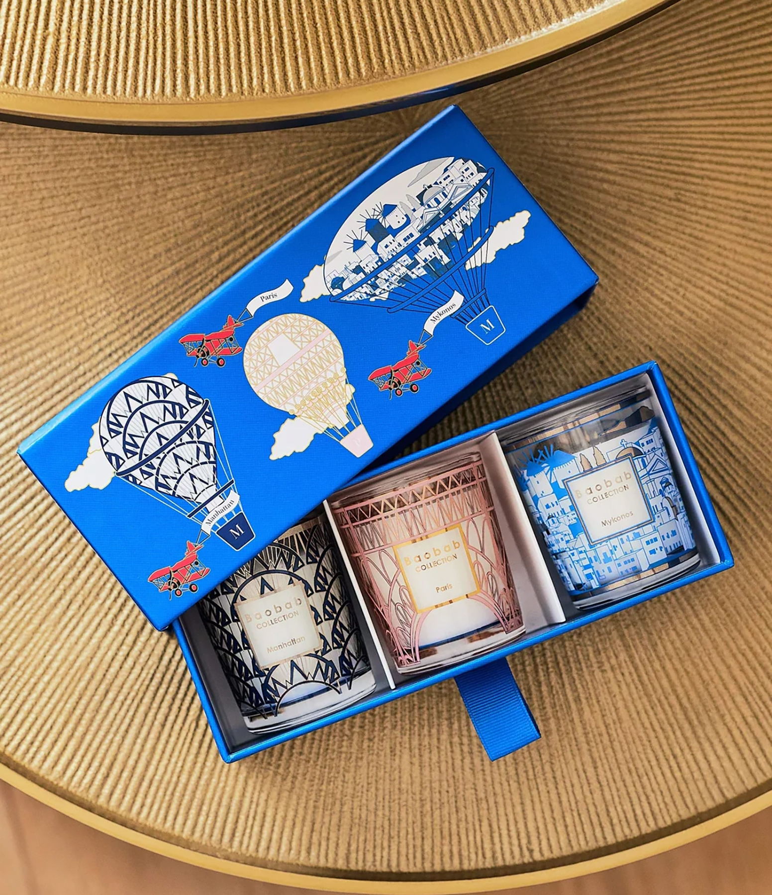 Trio Travel Candles My First Baobab Manhattan-Paris-Mykonos